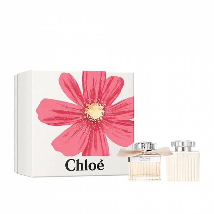 CHLOE 經典同名肉絲帶禮盒套裝(濃香50mL+身體乳100mL)