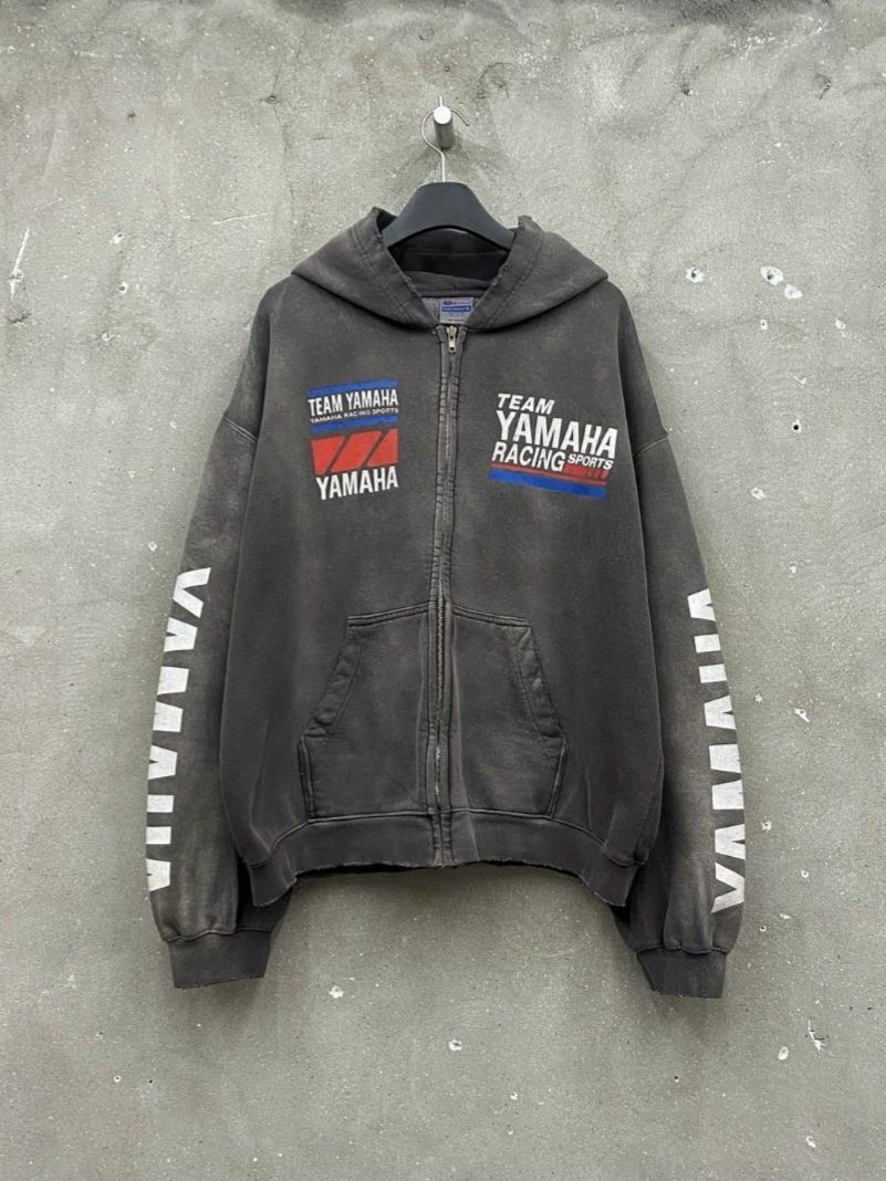 洗水英文字連帽拉鍊外套(薄抓毛底) ARCHIVE-292JK