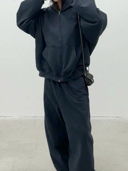 洗水淨色連帽拉鍊外套(薄抓毛底) ARCHIVE-294JK