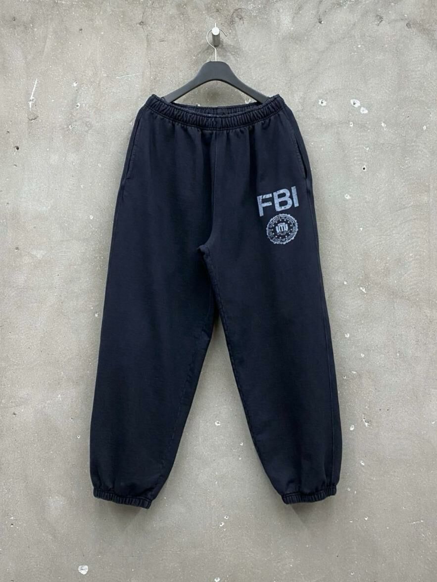 洗水英文字束腳鬆身運動褲(薄抓毛底) ARCHIVE-297P