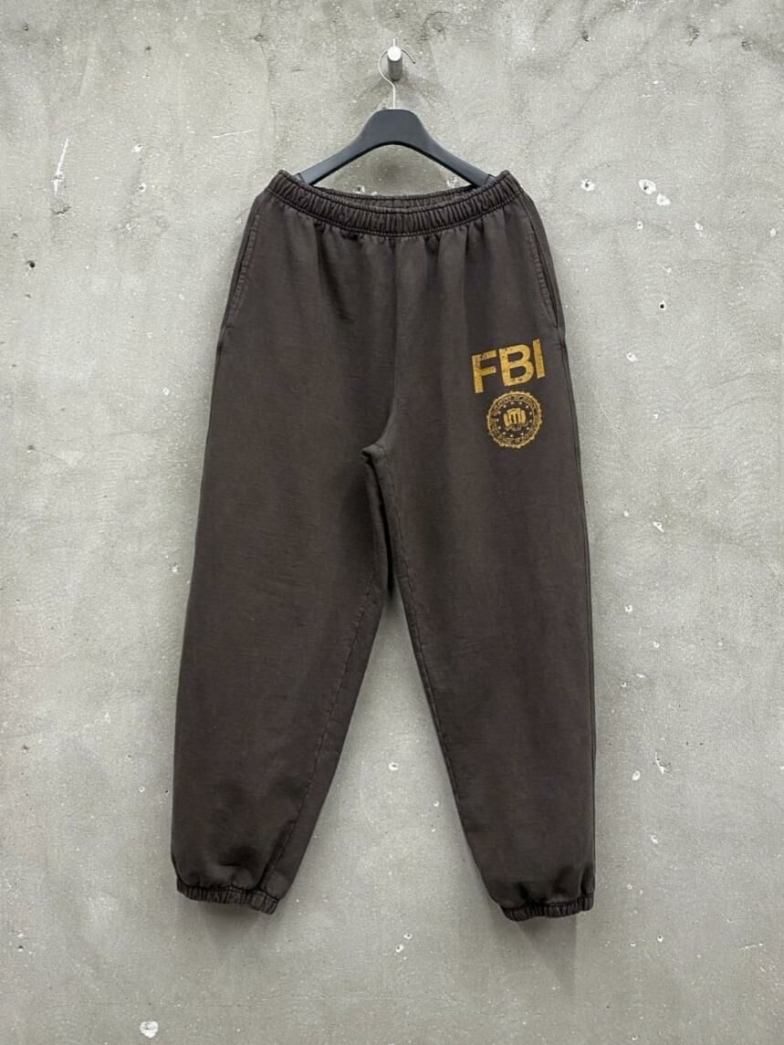 洗水英文字束腳鬆身運動褲(薄抓毛底) ARCHIVE-297P