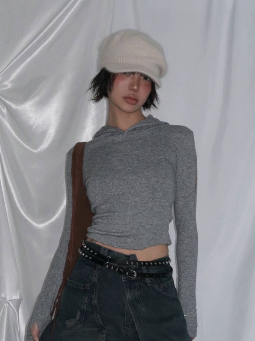 furry knitted newsboy hat