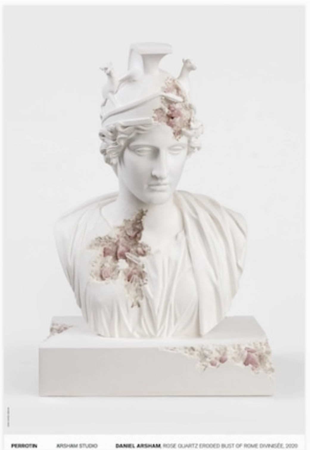丹尼爾．阿爾軒 Daniel Arsham - Rose Quartz eroded bust of Rome, Divinisée Poster