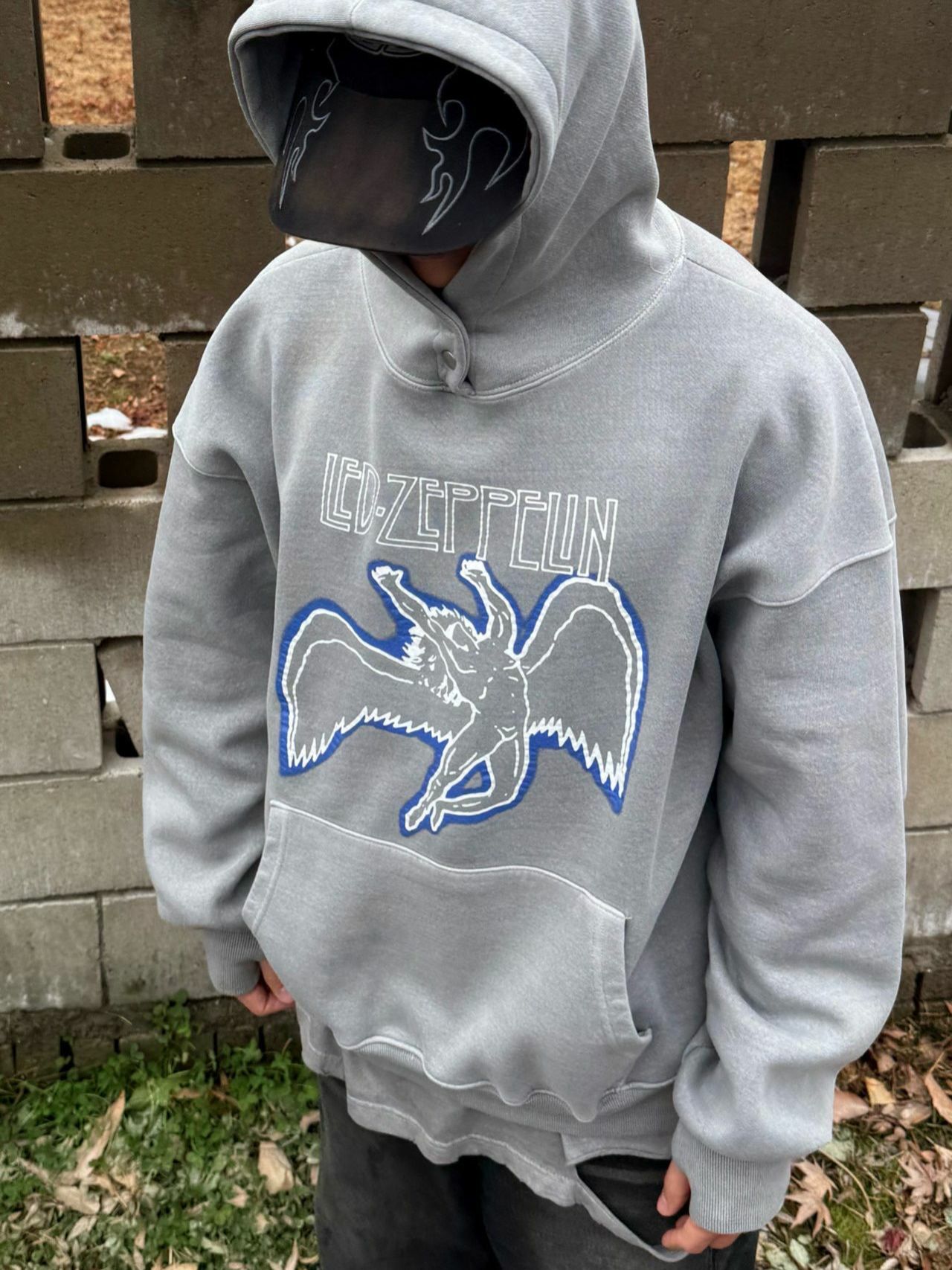 英文字圖案連帽衛衣 EARN-044T