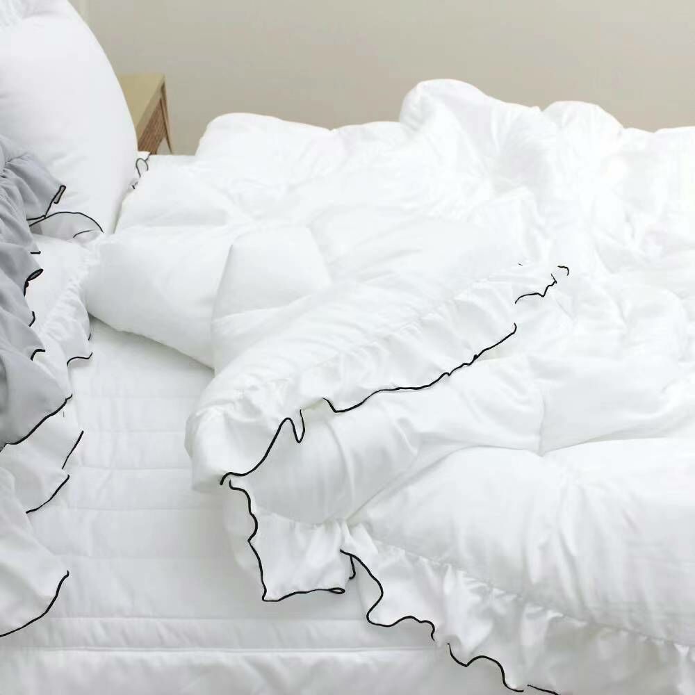 KQ3317 素面浪漫荷葉邊Poly