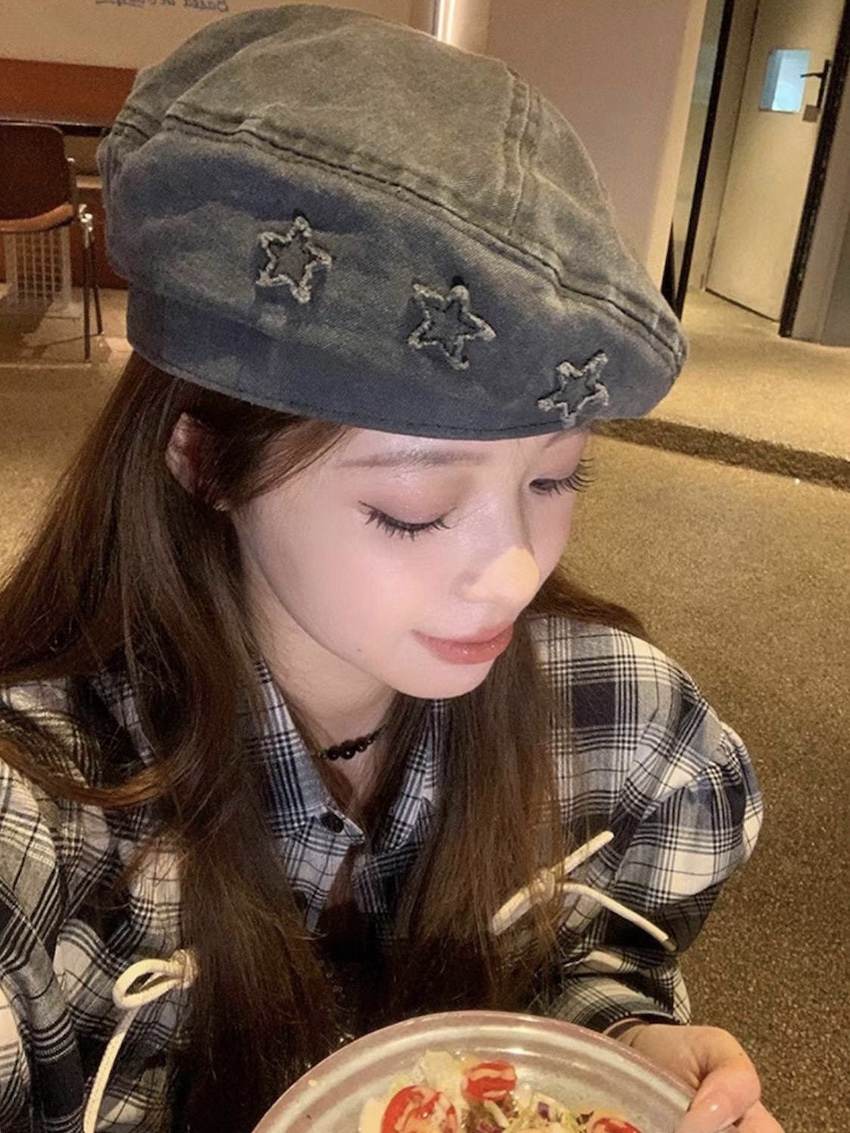 star patchwork beret