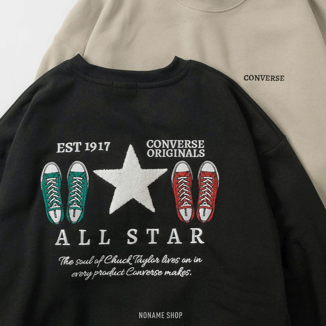 CONVERSE 插畫LOGO 刷毛 衛衣 大學T 六色 (男款)