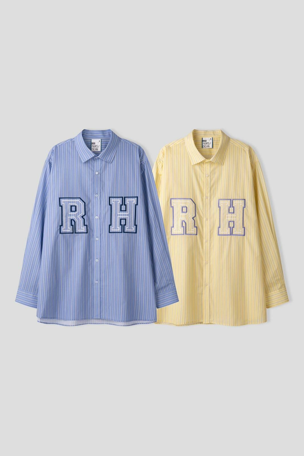 英文字直紋長袖恤衫 DEAN-041S