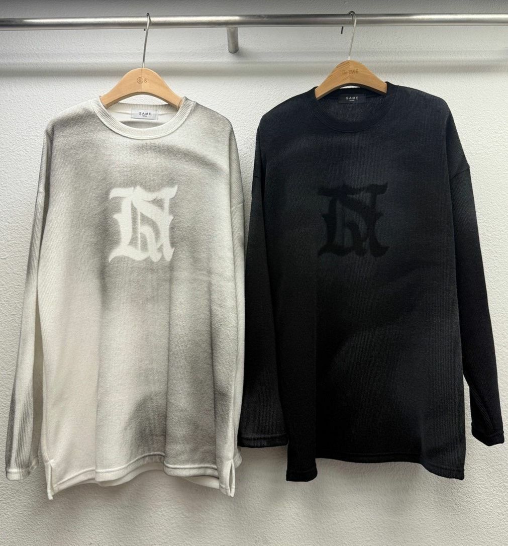 仿污圖案長袖衫 GAME-053T