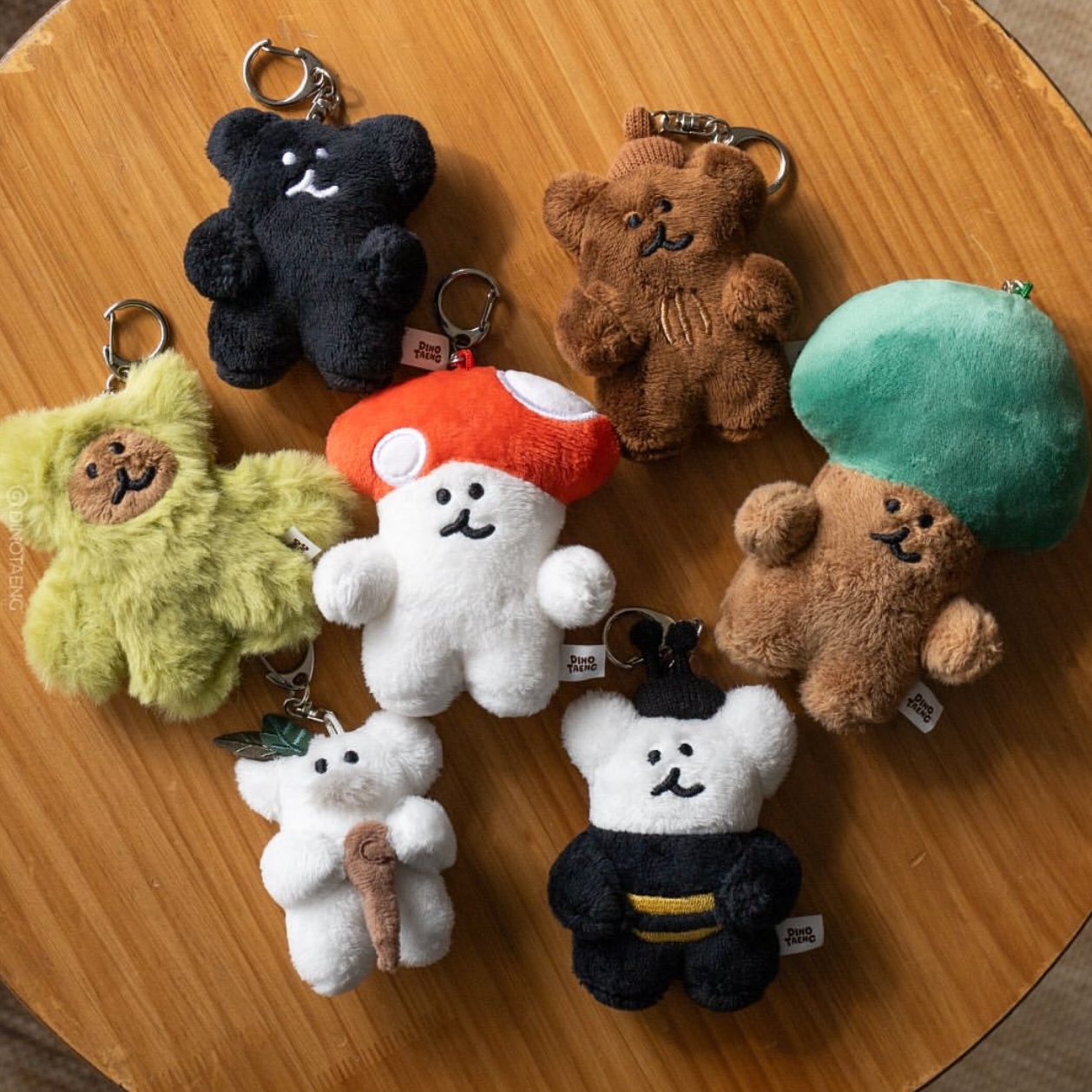 DINOTAENG 袋鼠家族 森林系列 毛絨吊飾 鑰匙圈/現貨