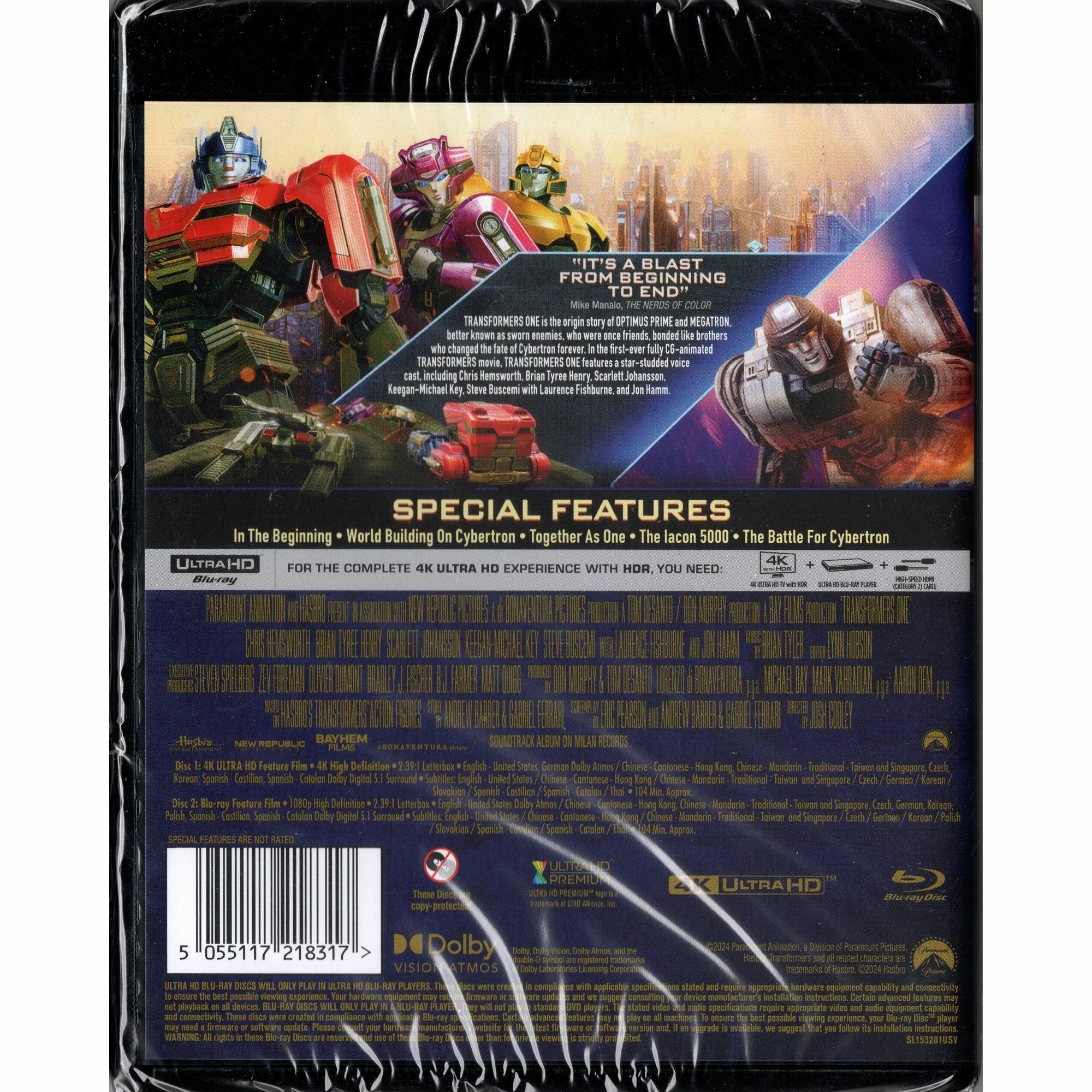 變形金剛初始篇 (2024) (4K Ultra HD + Blu-ray) [訂貨]