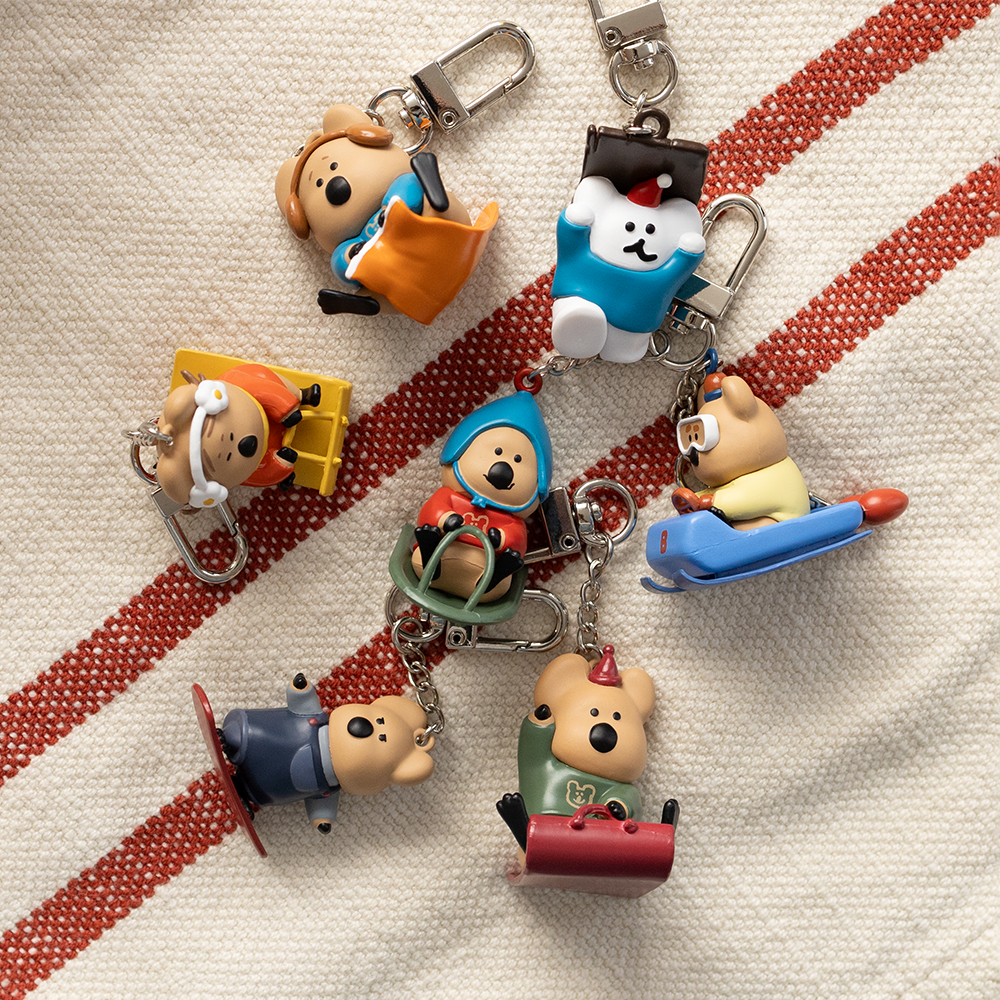 DINOTAENG 袋鼠家族 雪橇鑰匙圈 吊飾/現貨