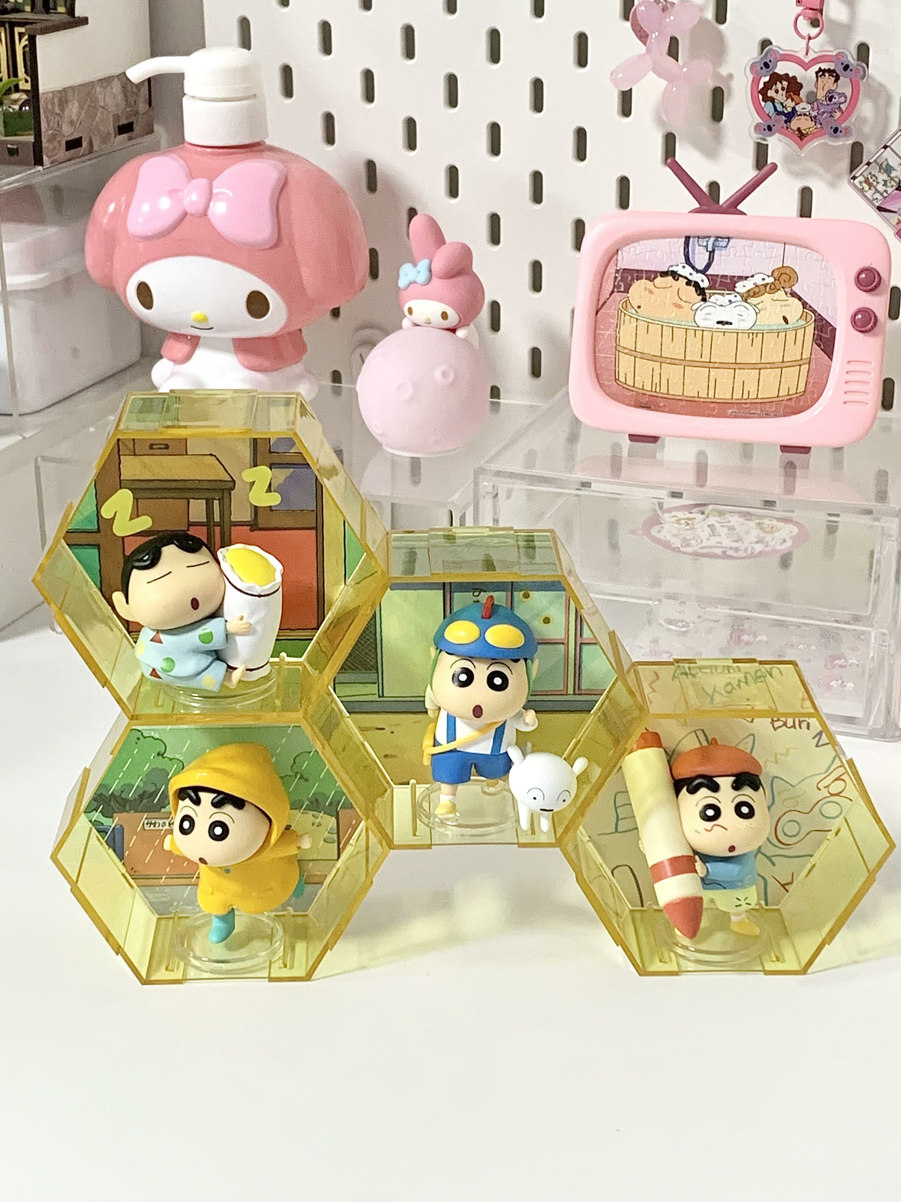 蠟筆小新 正版授權 趣味六六六場景盲盒 公仔 附場景匡 疊疊樂 6+1款 (任買兩件711免運)/預購