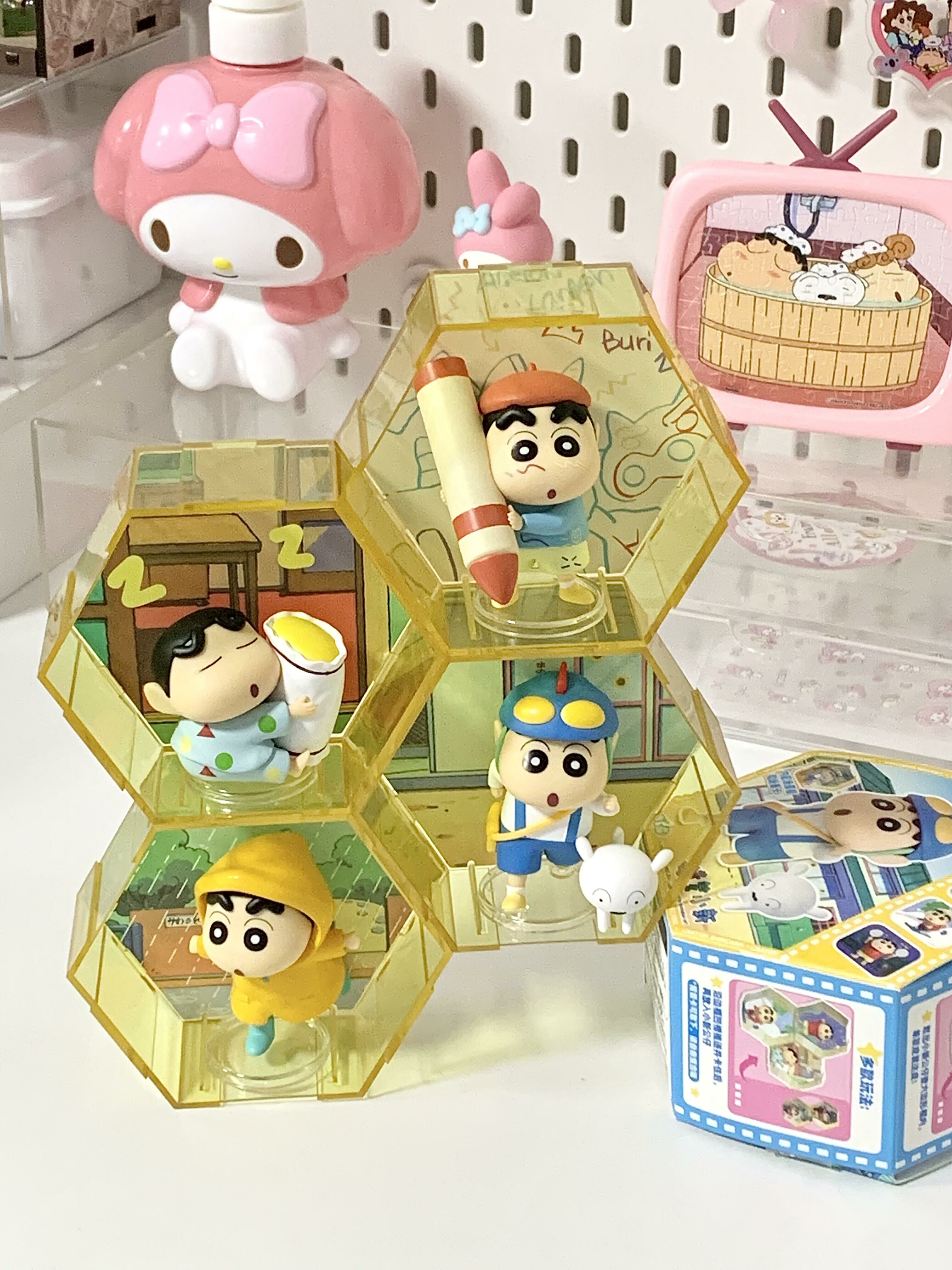 蠟筆小新 正版授權 趣味六六六場景盲盒 公仔 附場景匡 疊疊樂 6+1款 (任買兩件711免運)/預購