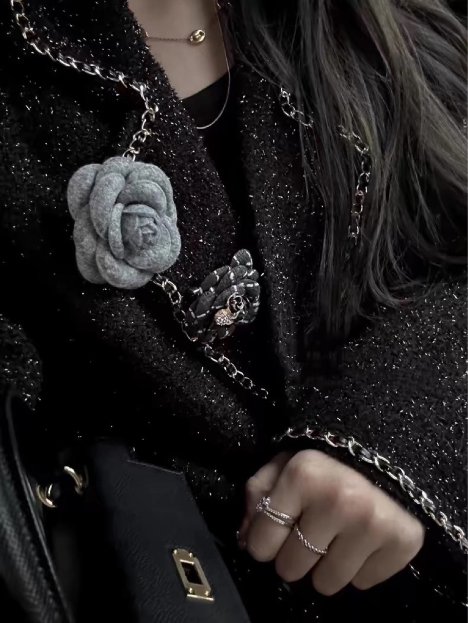 真皮立體 山茶花胸針(多色)