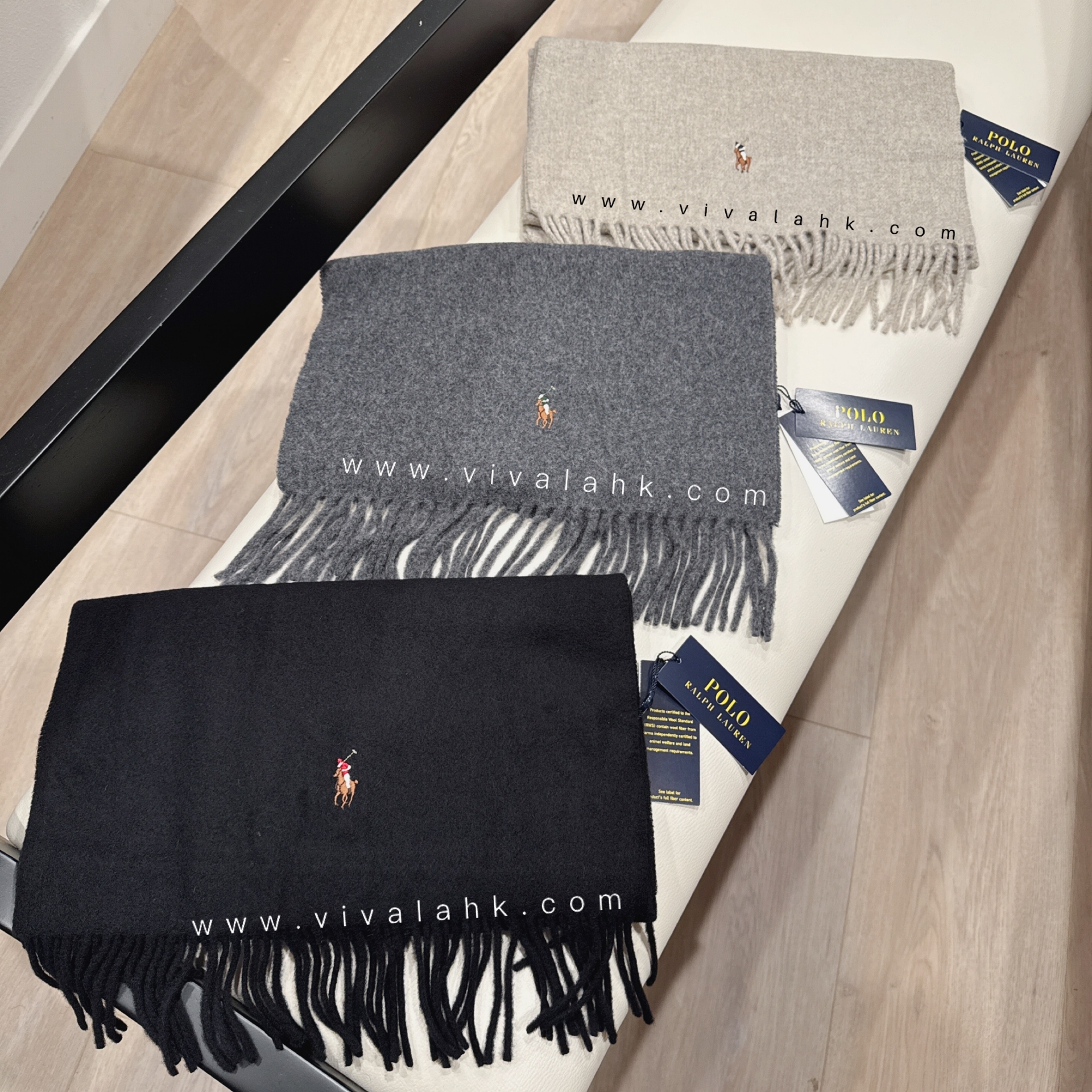 Polo Ralph Lauren - 淨色頭層羊毛頸巾 (PC1037)