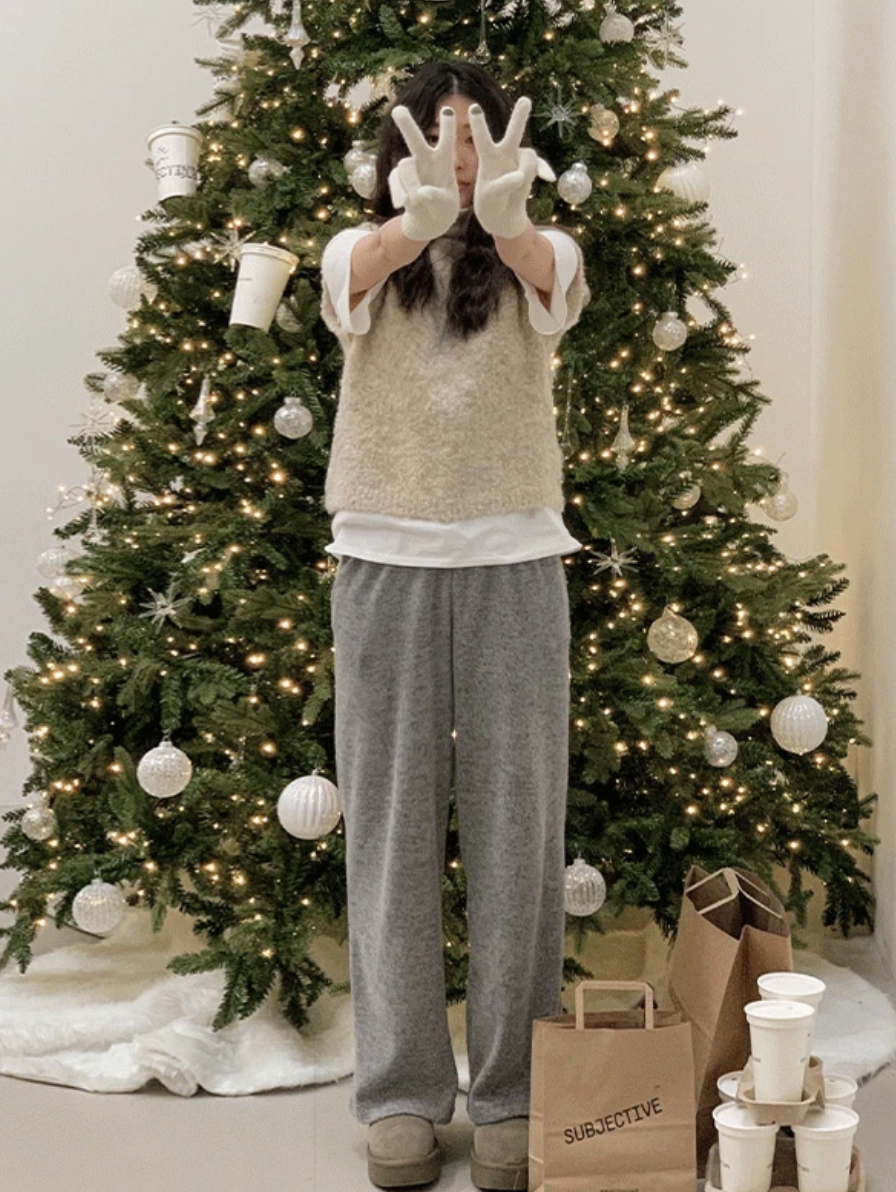 預訂｜SLOWAND #SLOWMADE Soft and fluffy knit Pants (3 Color)