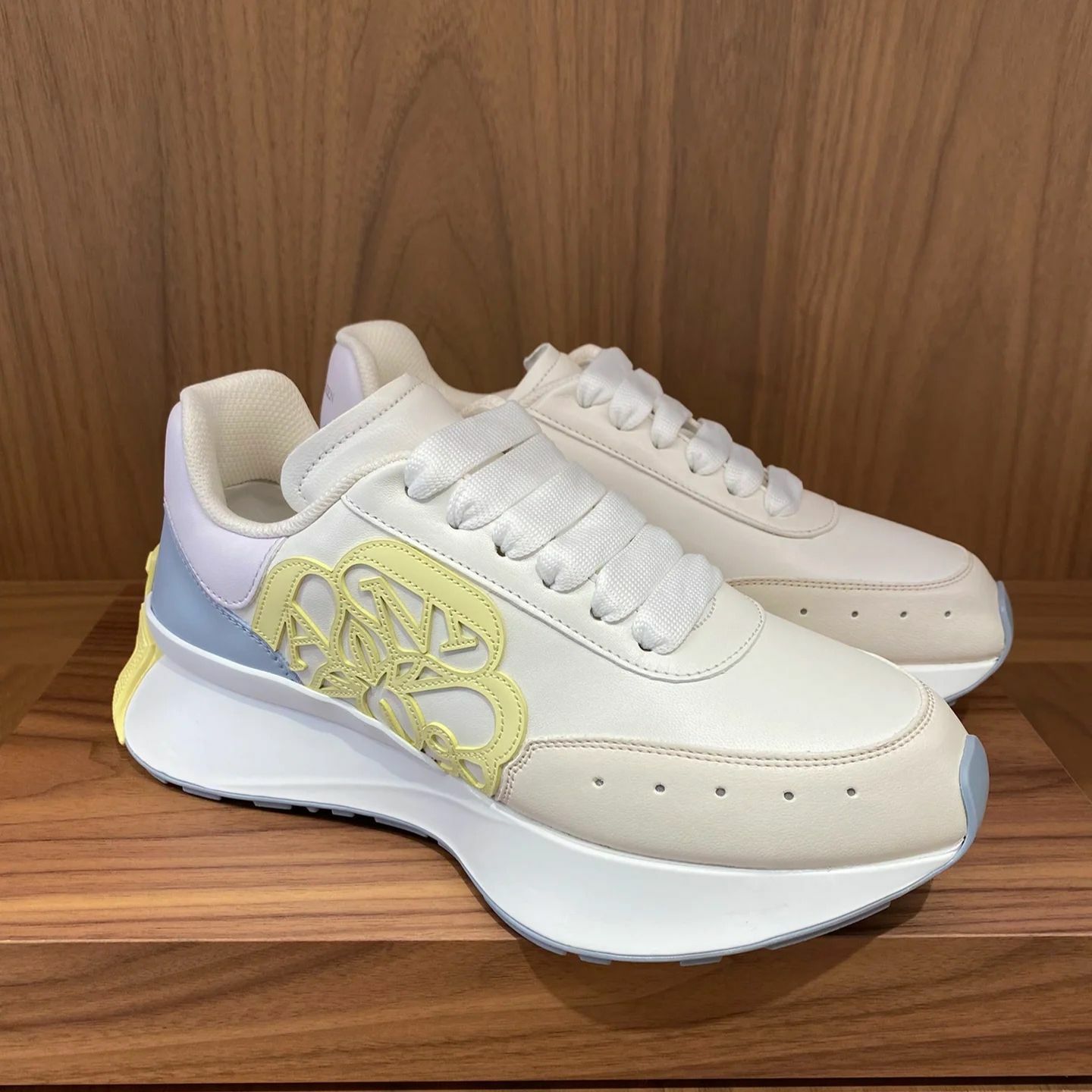 Alexander McQueen sprint runner sneakers yellow blue