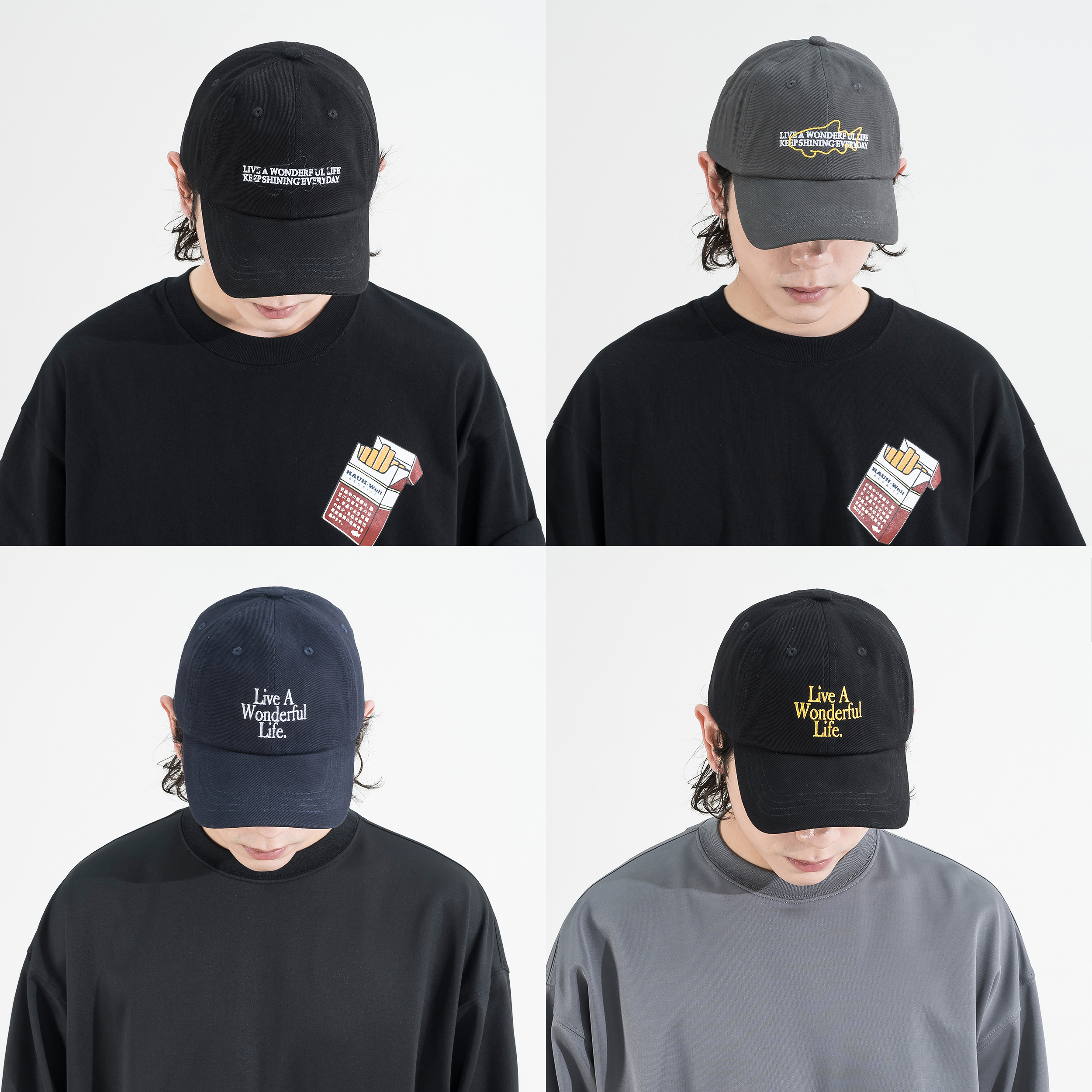 AGILITY Embroidery 6 Panel Cap 標語刺繡 棒球帽 [A-CA4]
