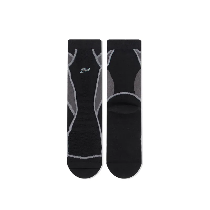faam / Overlock Blokecore Crew socks - 拷克球衣針織高筒襪 - 黑