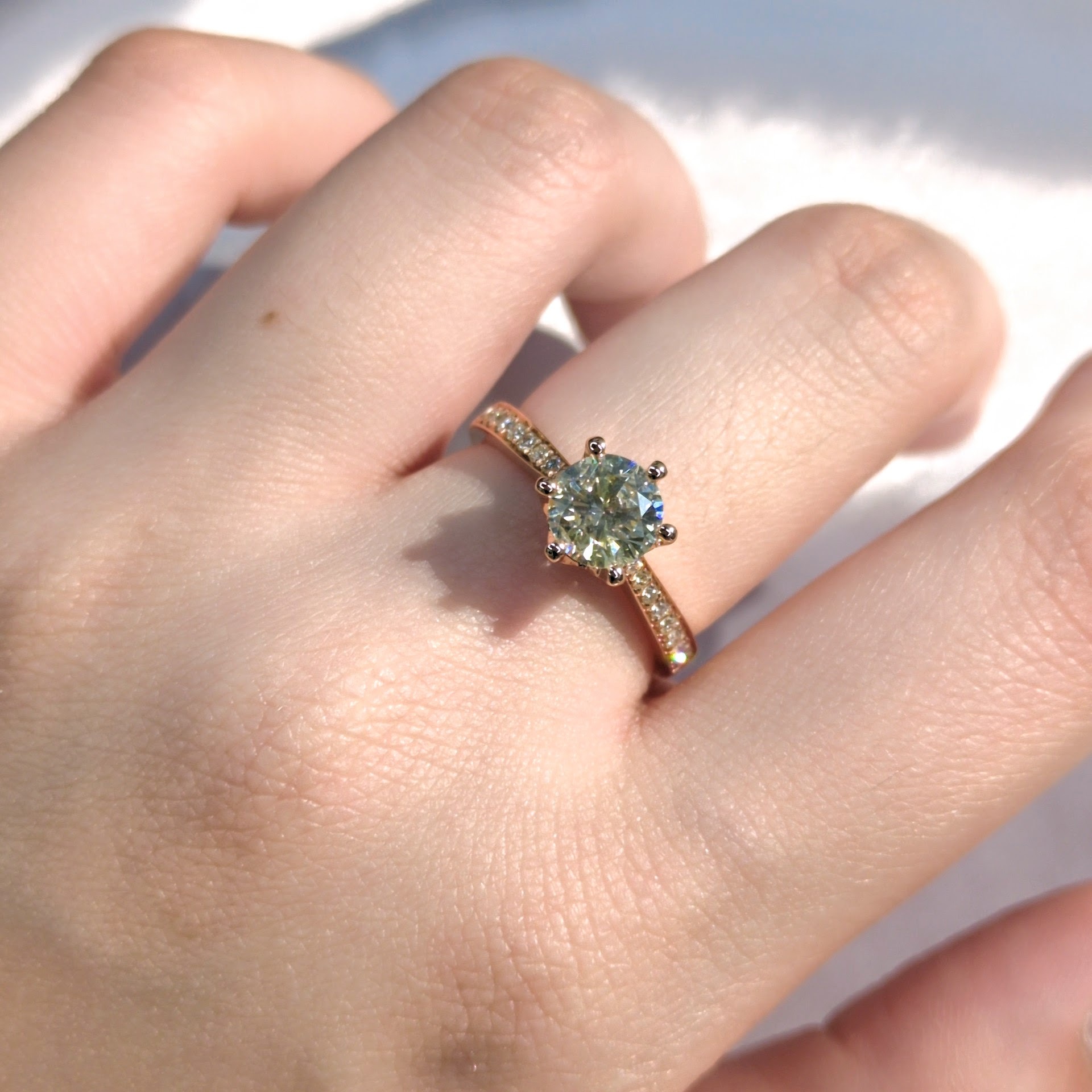 18K Rose Gold 1.13ct Diamond Ring