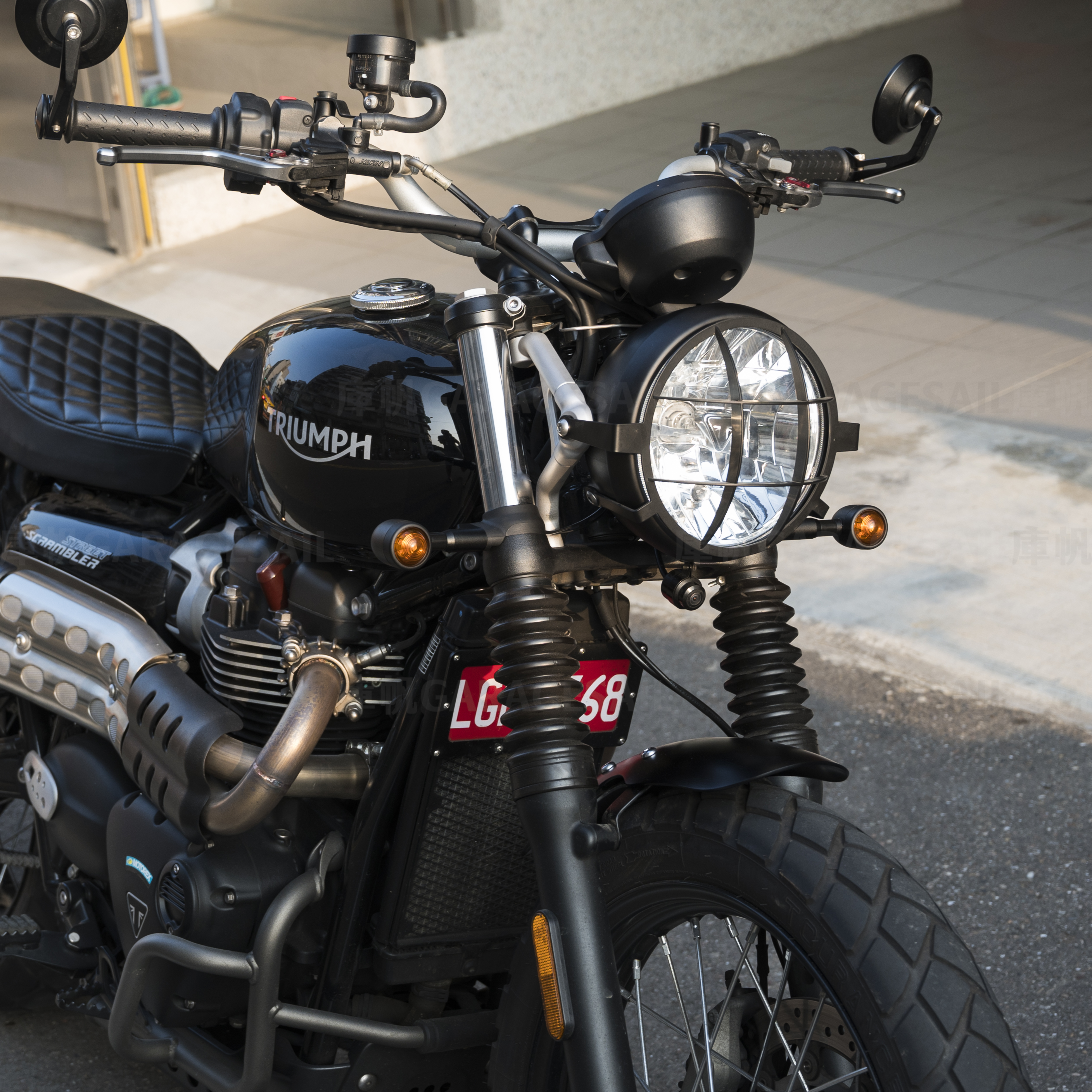 水冷凱旋 7吋大燈 專用 護罩 井字