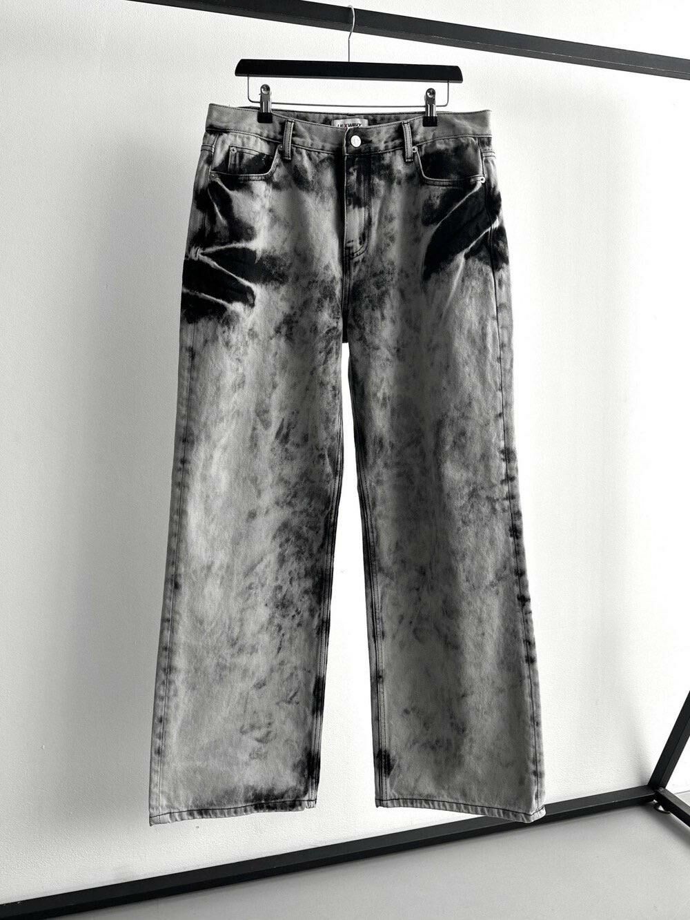 洗水紮染鬆身牛仔褲 LIL-031J