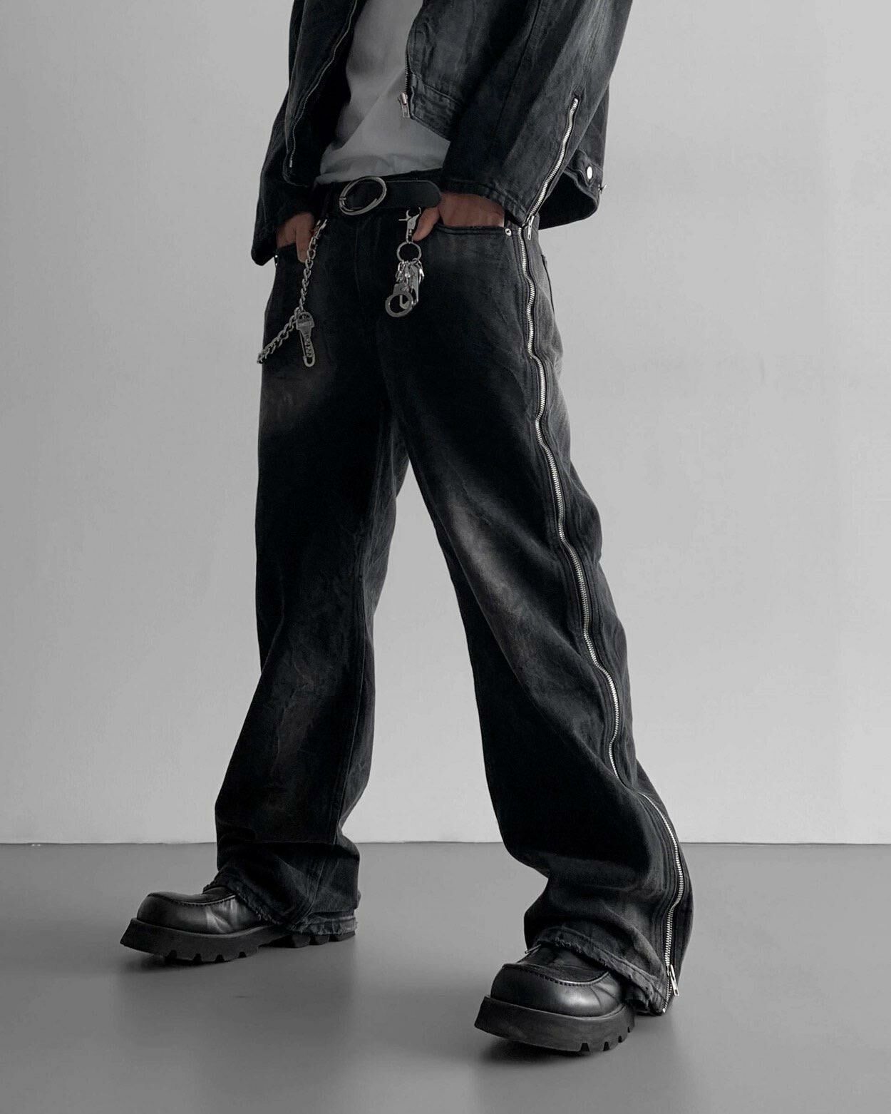 洗水淨色鬆身牛仔褲 LIL-034P