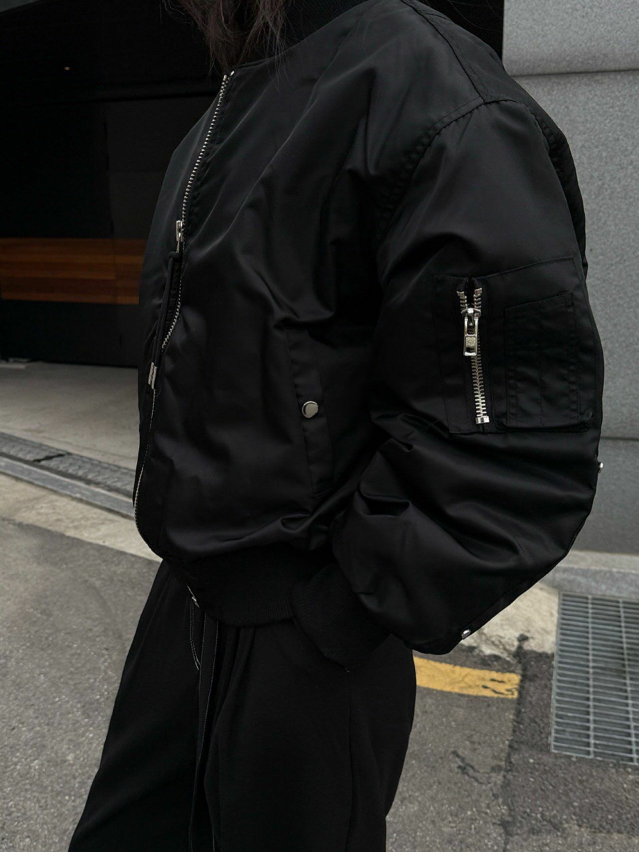 淨色軍褸(薄夾棉) LIL-037JK