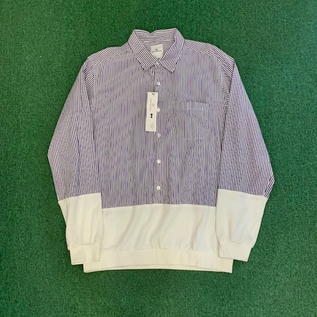 ON SALE : SOPH Uniform experiment PULLOVER REGLUAR COLLAR SHIRT - NAVY/WHITE SIZE 4 IN STOCK NOW (現貨發售中)