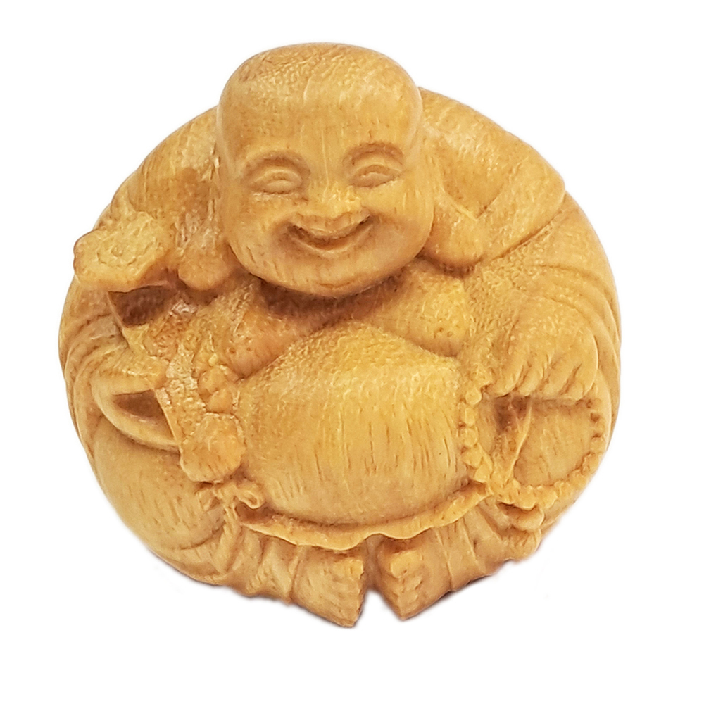 彌勒佛{黃楊木}和氣生財【十方】154139