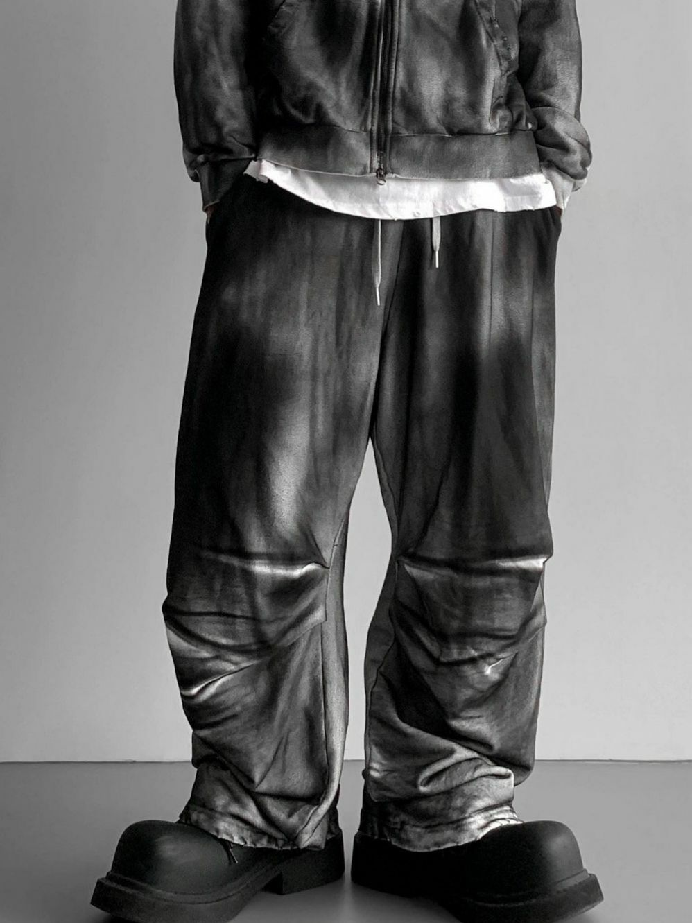 仿污鬆身運動褲 SUB-004P