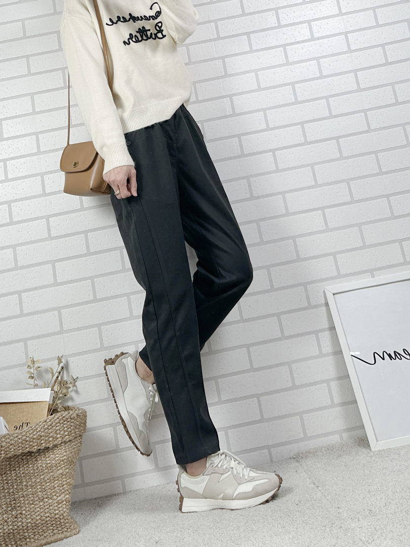 冬季給點色彩的保暖磨毛褲