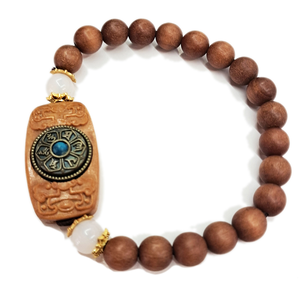 六字真言轉運 &檀香木手珠8mm【十方】154146