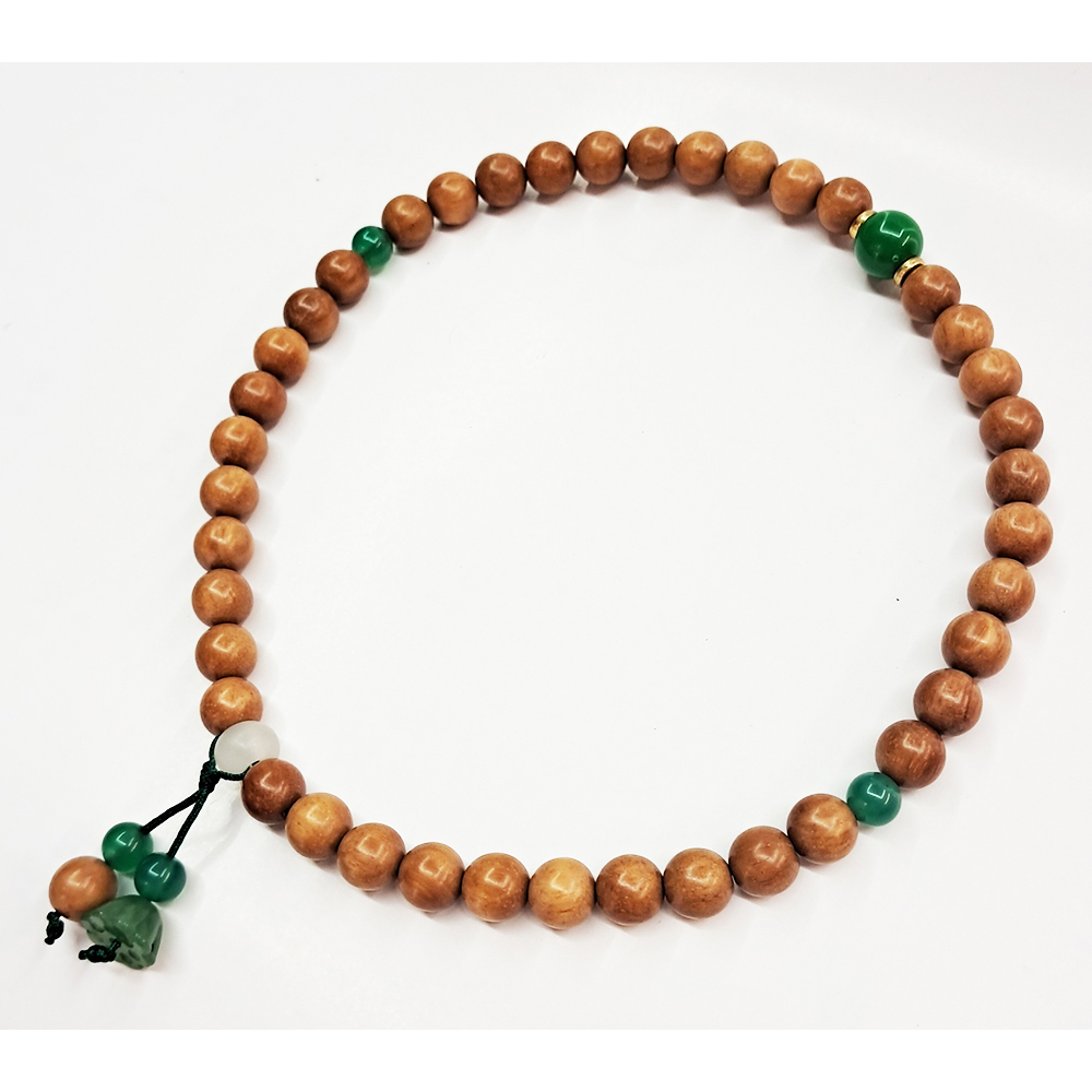 蓮蓬{東菱玉}&檀香木雙圈手珠8mm【十方】154147