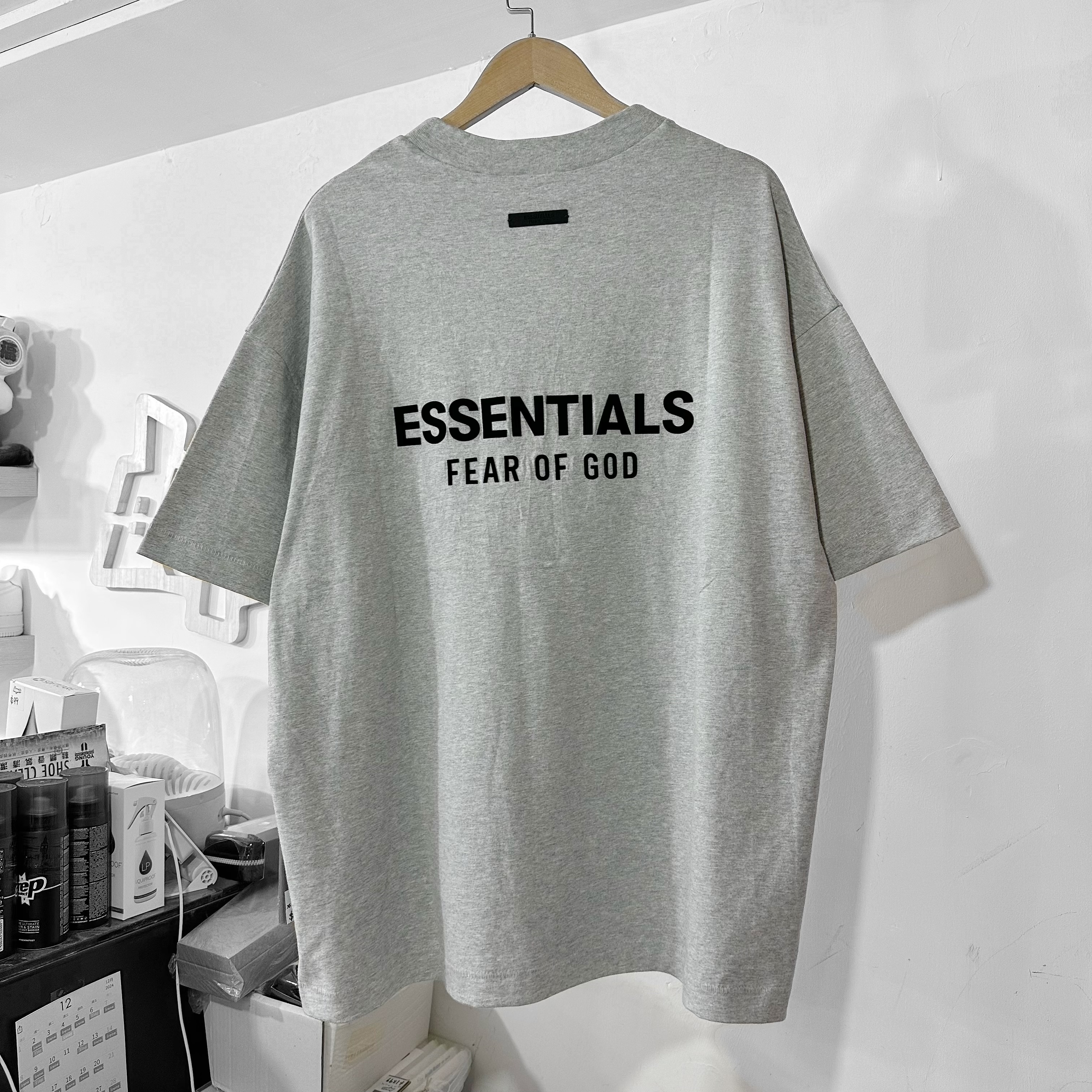 Fear of God Essentials FW24 Jersey Crewneck T-Shirt (Light Heather Gray)