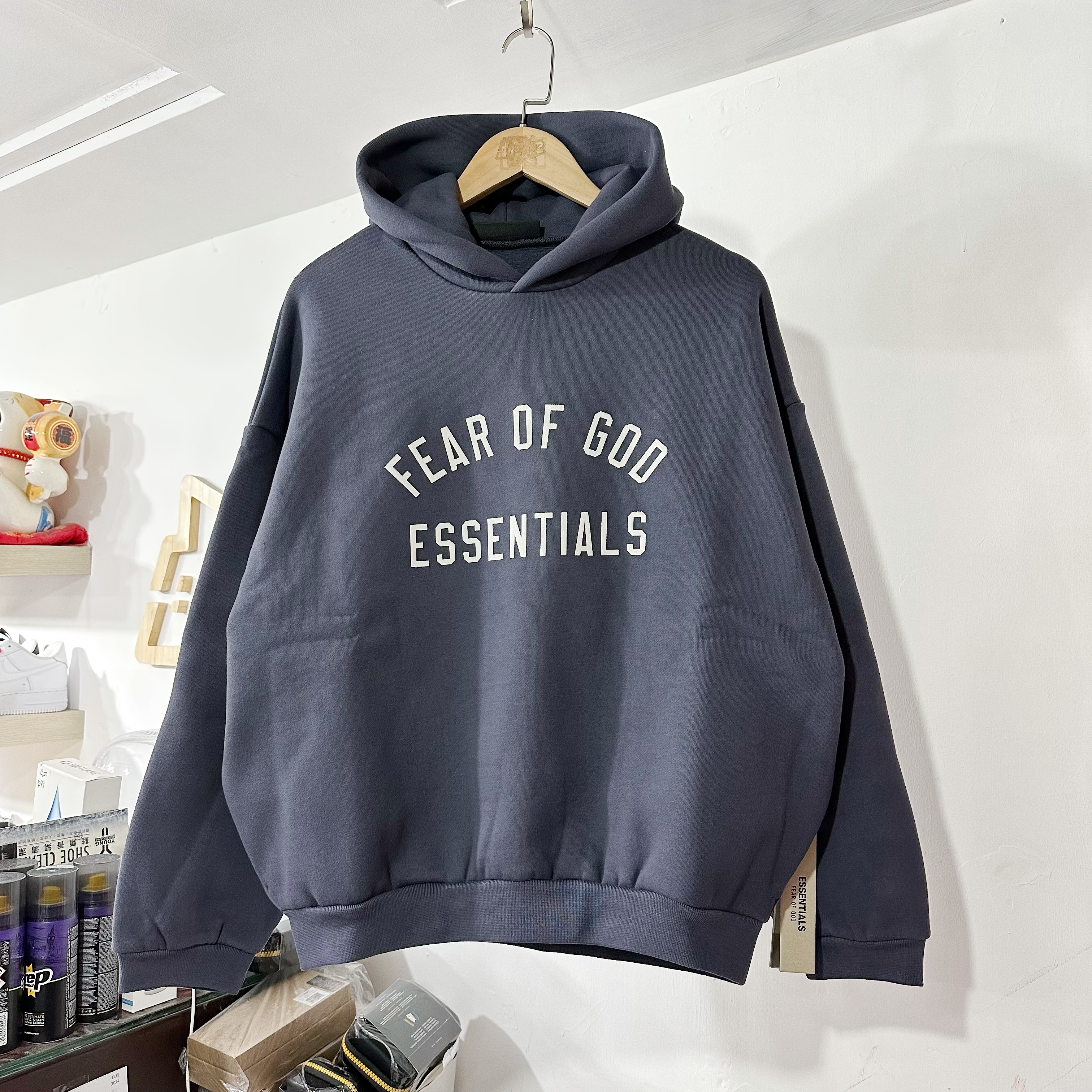 Fear of God Essentials FW24   FLEECE HOODIE (Marine)