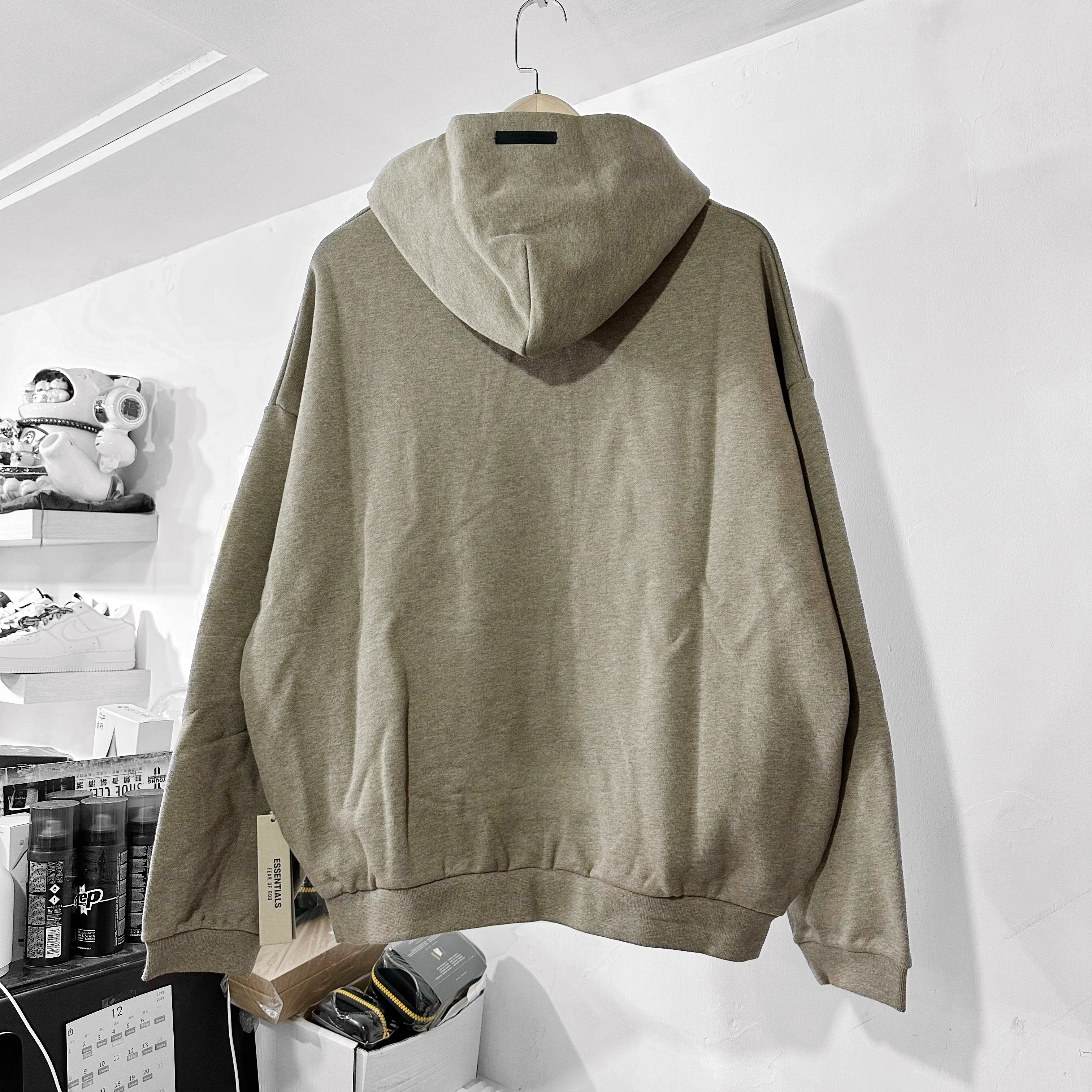 Fear of God Essentials FW24 FLEECE HOODIE  (HEATHER GREY)