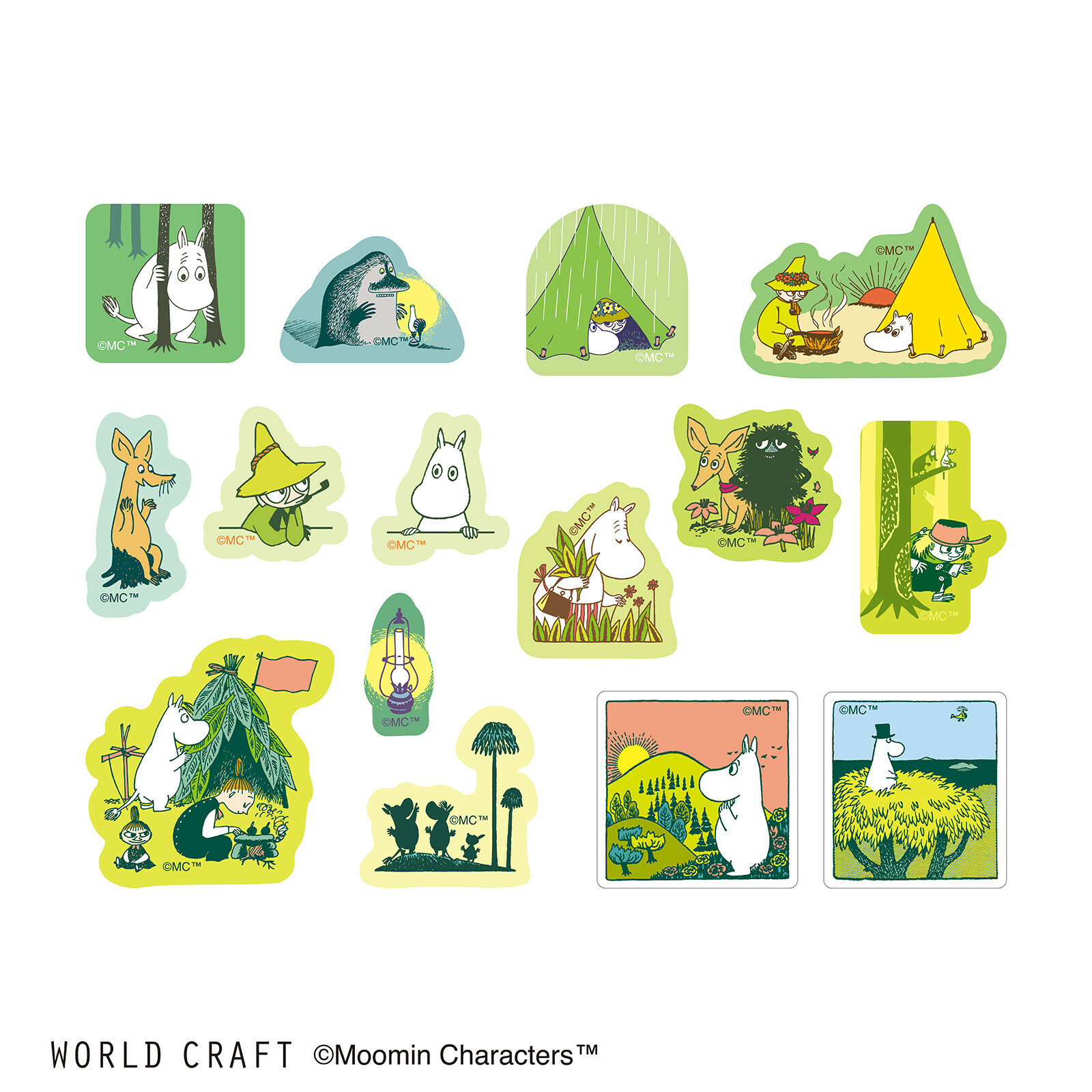 World Craft - Moomin Sticker Flakes - Moominvalley's Forest