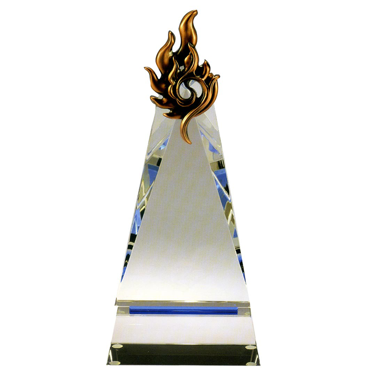 鹿港窯金屬獎座|勝焰水晶獎牌 熱情與榮耀的卓越象徵