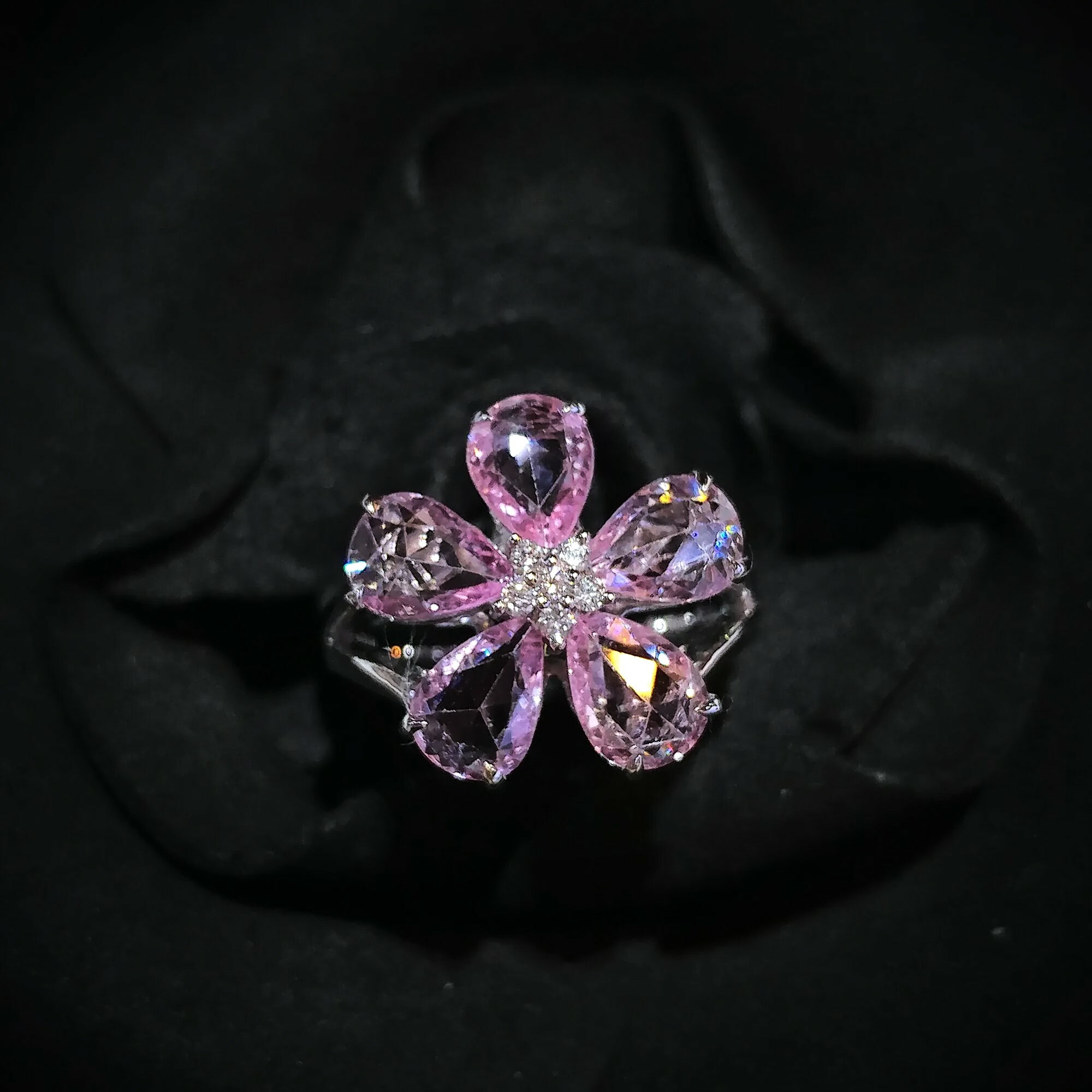 18K White Gold 3.02ct Sapphire and Diamond Ring