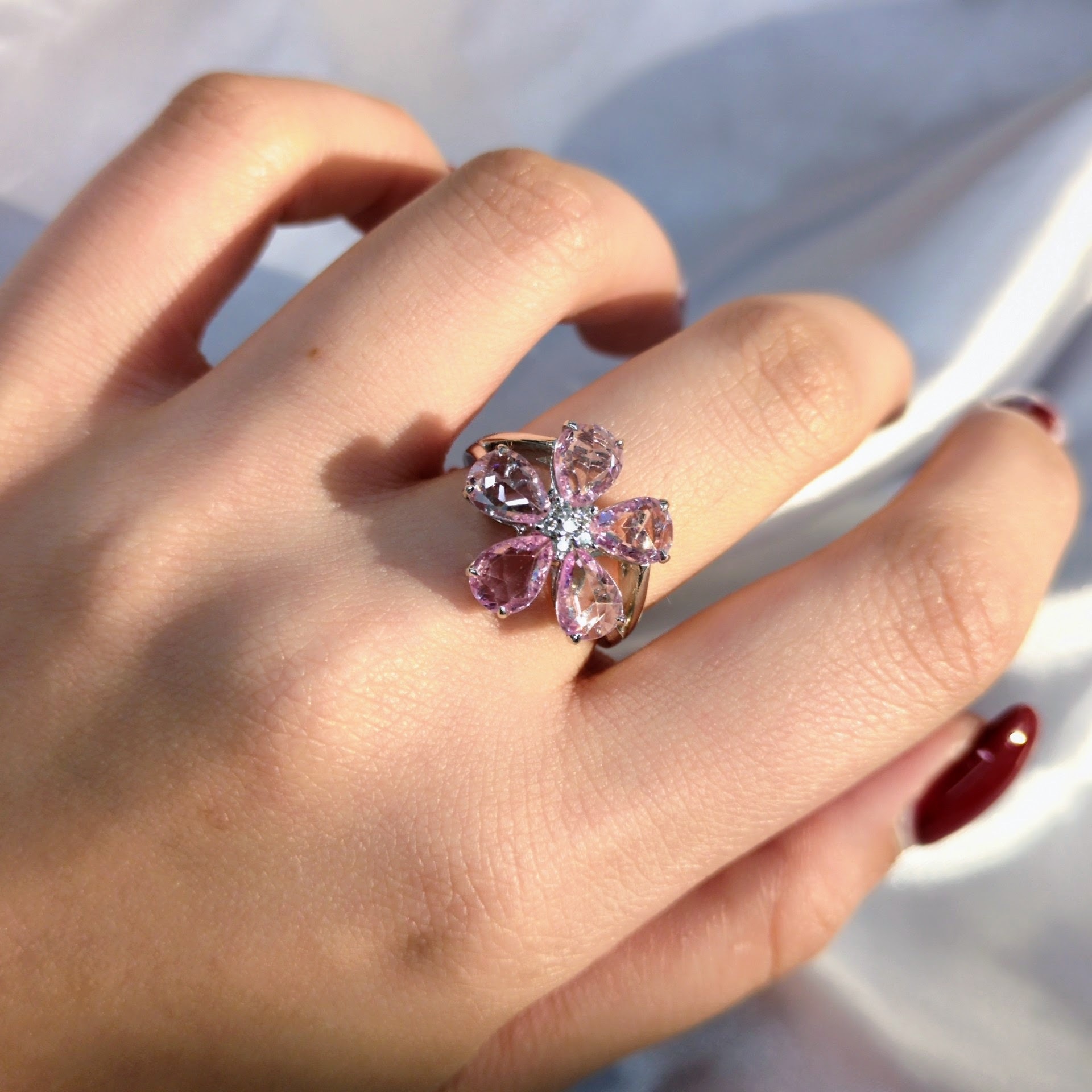 18K White Gold 3.02ct Sapphire and Diamond Ring