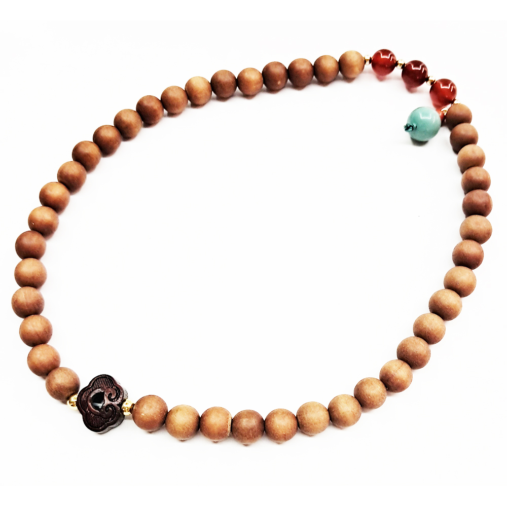 如意{黑檀}&檀香木雙圈手珠8mm【十方】154149