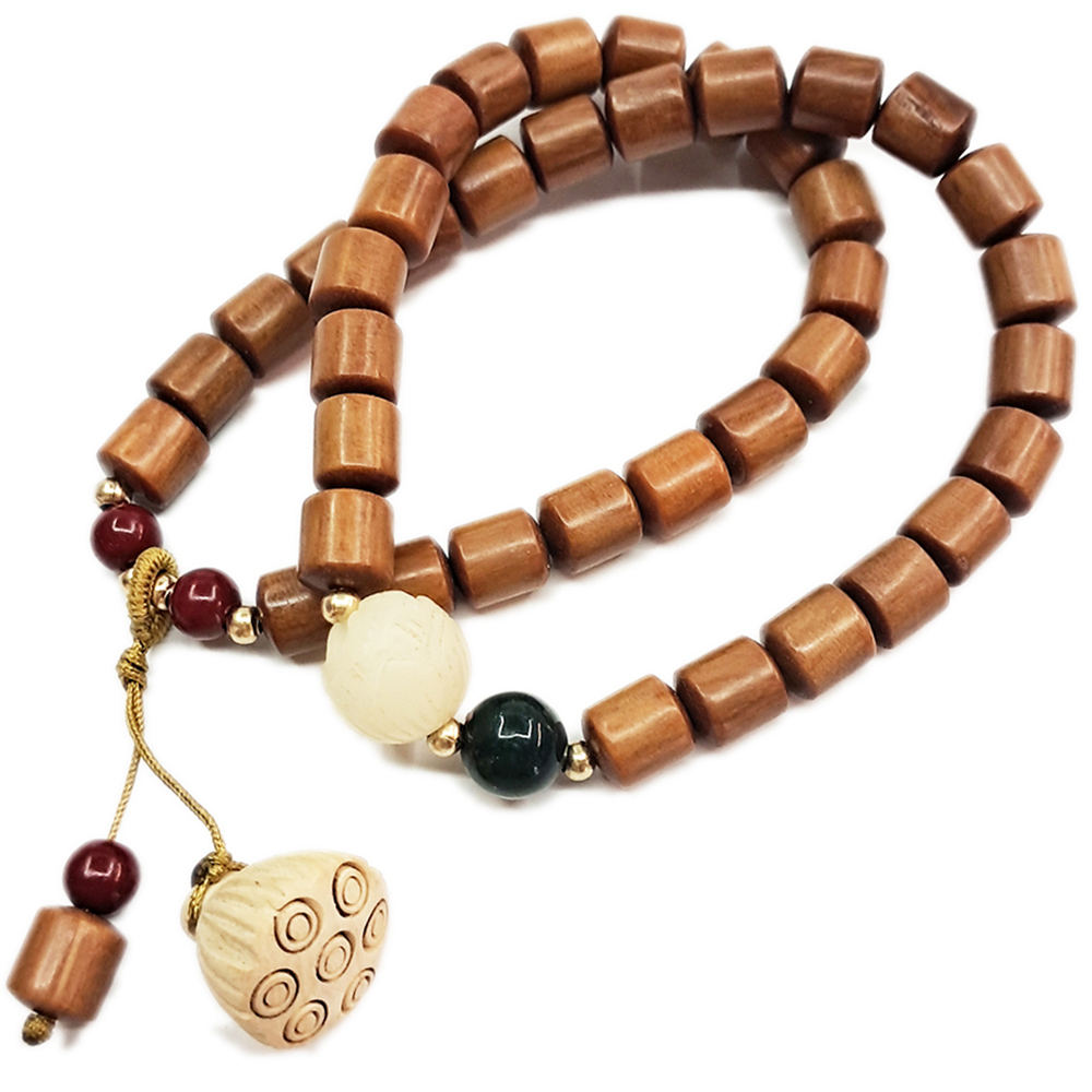 蓮蓬&檀香木雙圈手珠8mm【十方】154151