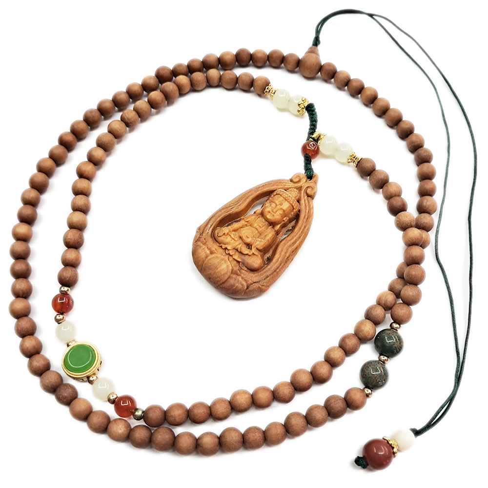 童顏佛&檀香木108念珠6mm【十方】154152