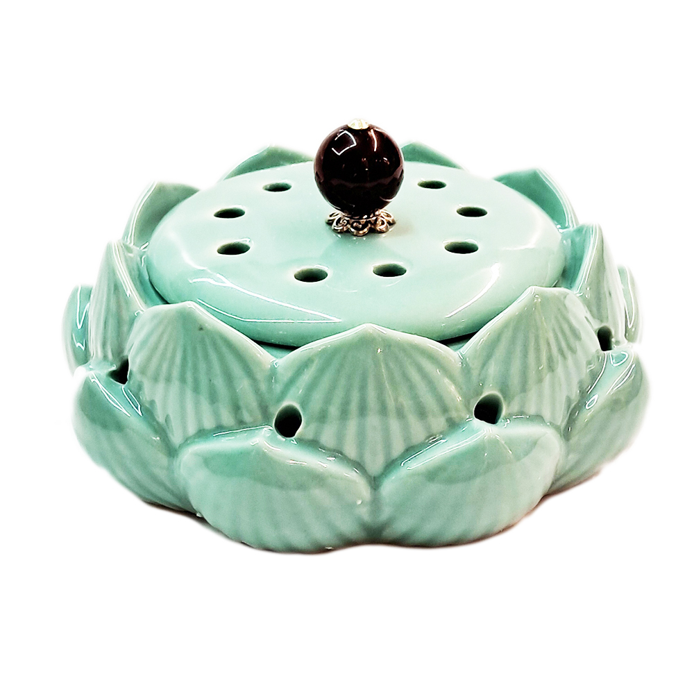 蓮花{青瓷}淨香爐【十方】154154