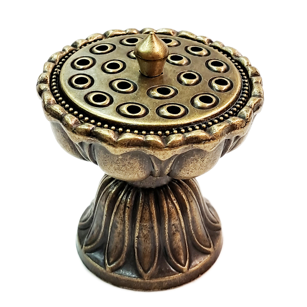 蓮花高腳小香爐【十方】154159