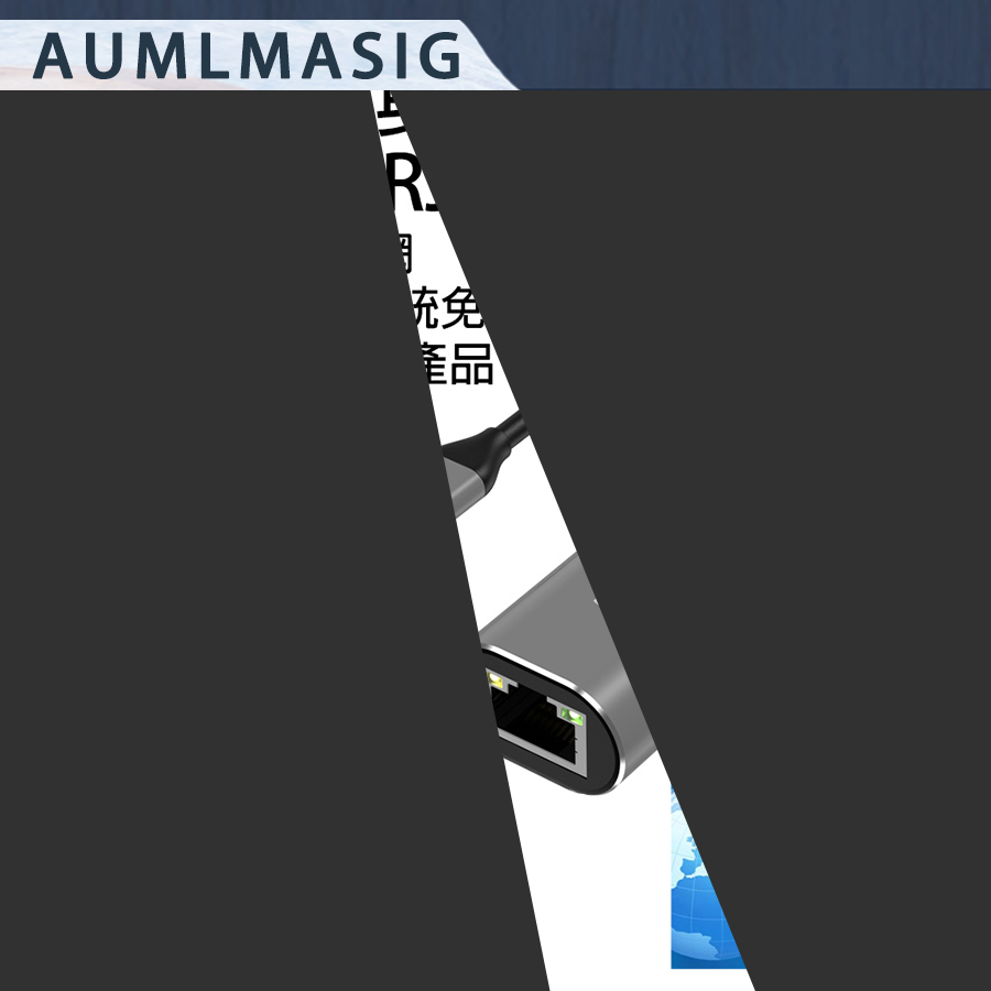 AUMLMAISG USB網路隨身集線器2.5GBPS  TYPE-C TO RJ-45網路配接器 實體網路穩定不斷網 支援win/mac os系統免驅動 無網路接口筆電/產品 內建網卡損壞的救星