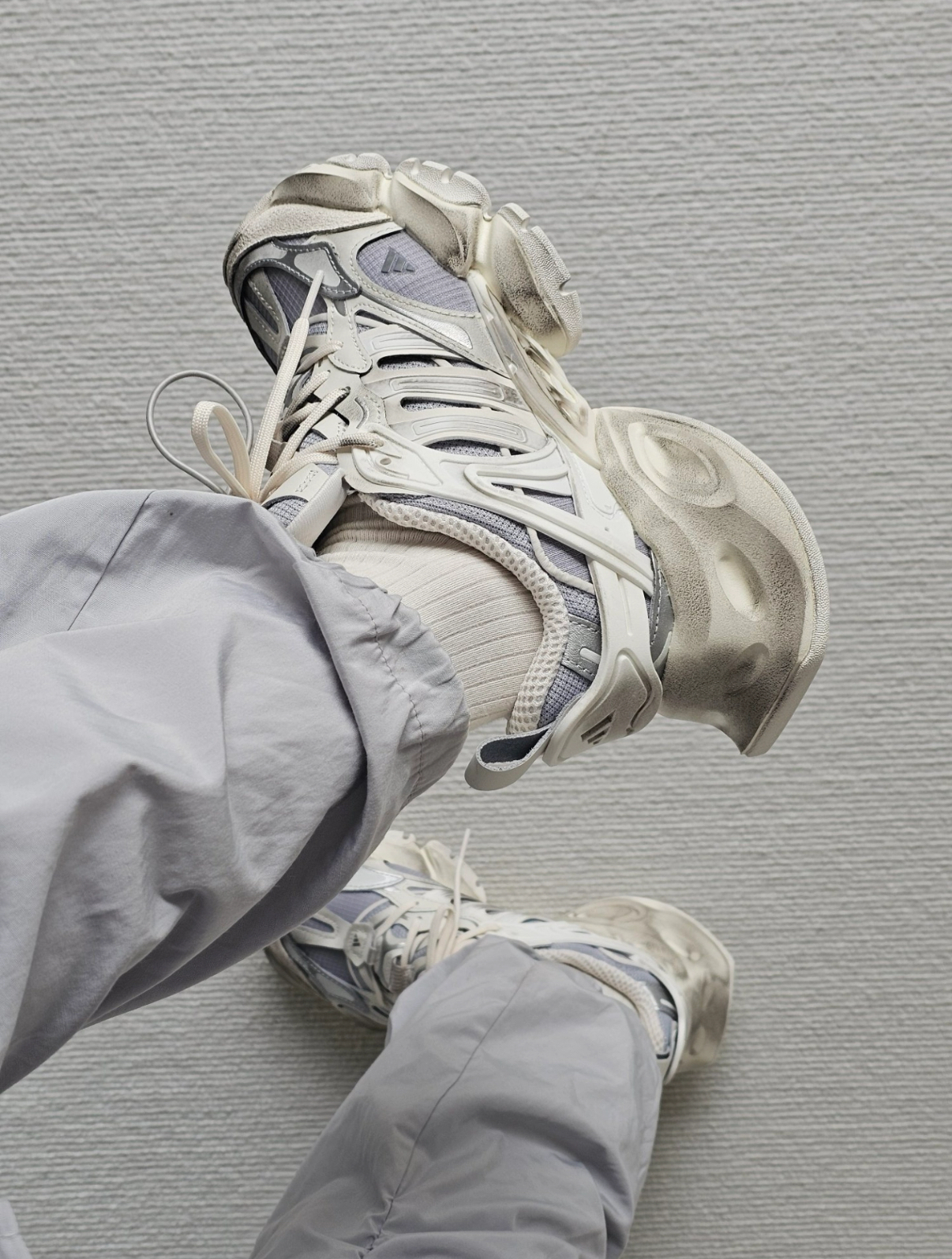 Adidas XLG Runner Deluxe 奶油灰銀 灰銀 米灰 仿舊 復古 老爹鞋 增高 厚底 髒髒鞋 JS1588/預購