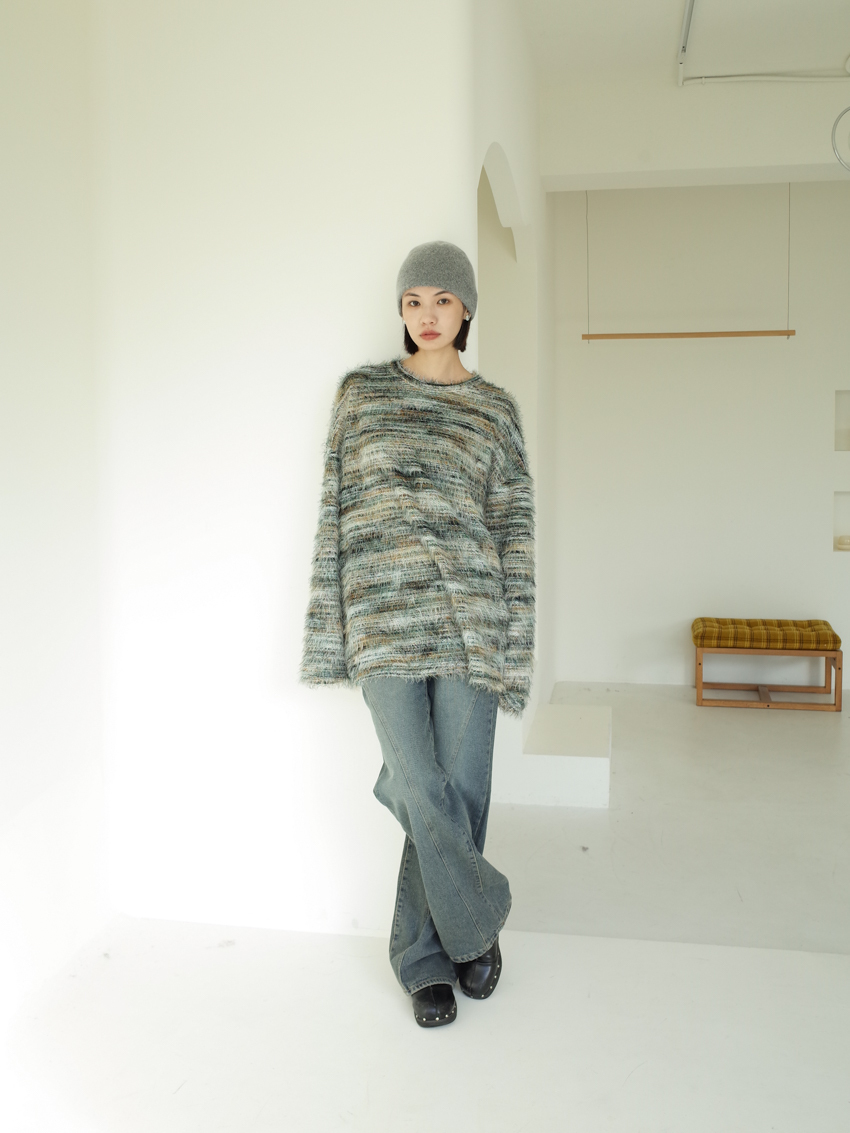 (UNISEX) noisy mohair skin-friendly top